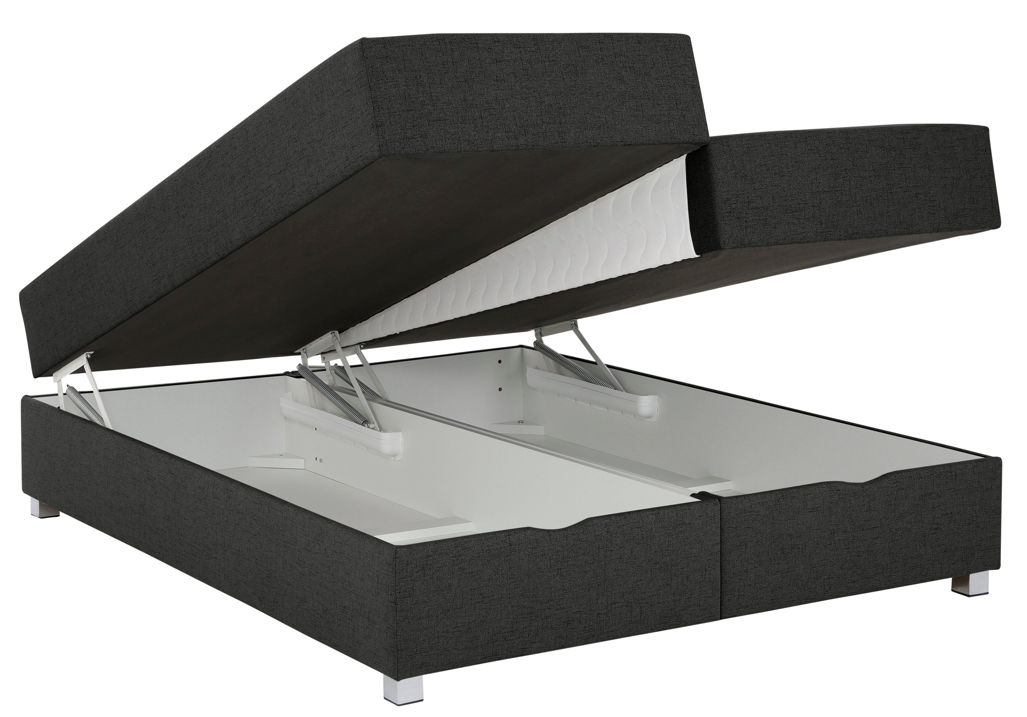 INOSIGN Boxspring Alexis zonder hoofdbord - ideaal voor ruimtes met schuine plafonds, in 4 breedten