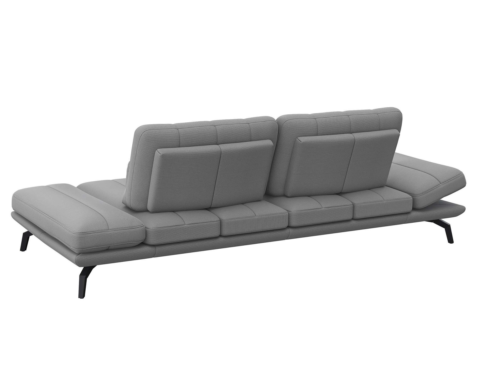 FLEXLUX 3-zitsbank Tropea multifunctionele bank, designbank, relaxfunctie, tv-bank, met armleuningverstelling en zitdiepteverstelling, breedte 252 cm