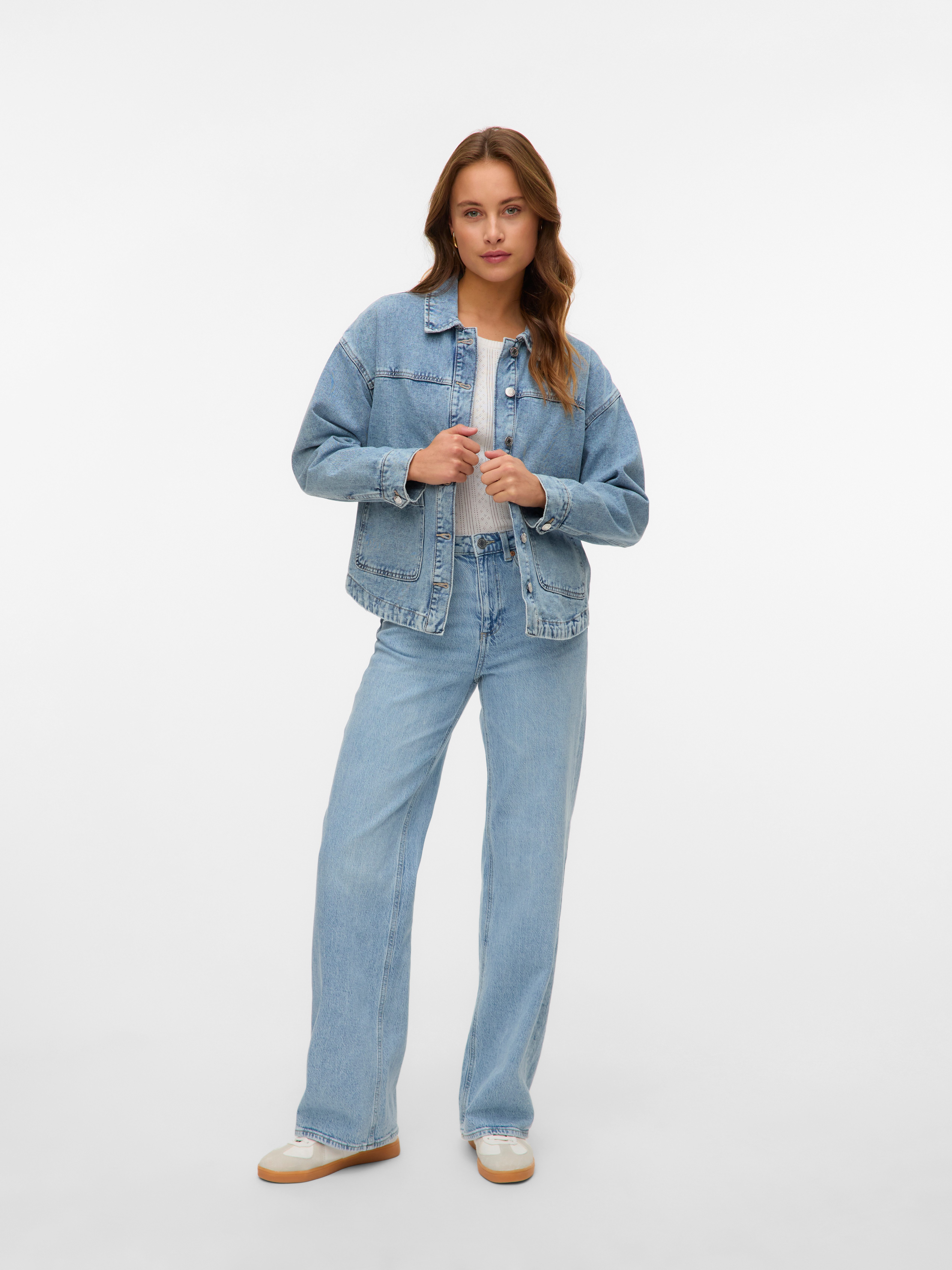 Vero Moda Jeansjack VMJAMIE LS DENIM SHACKET MIX NOOS