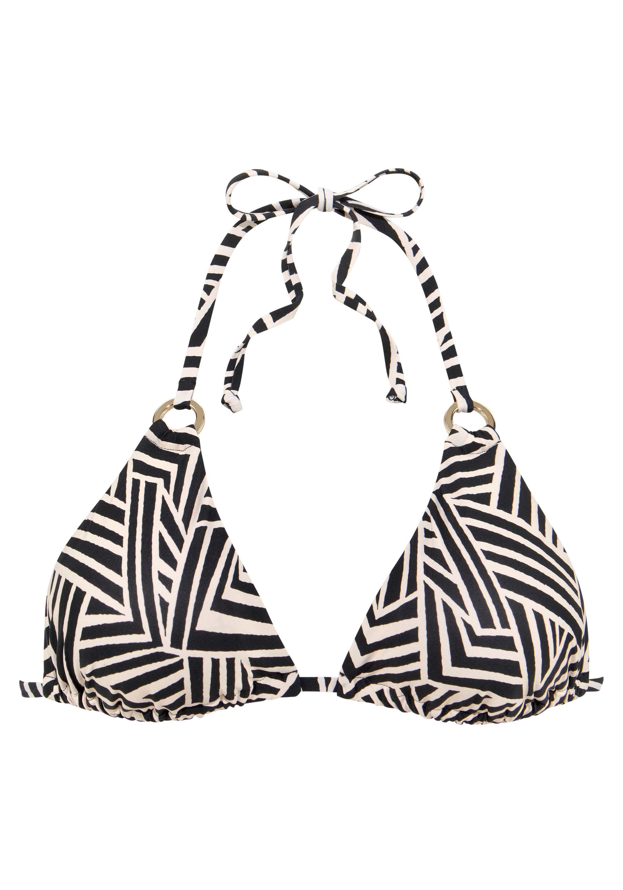 Lascana Triangel-bikinitop Cleo met geometrische print