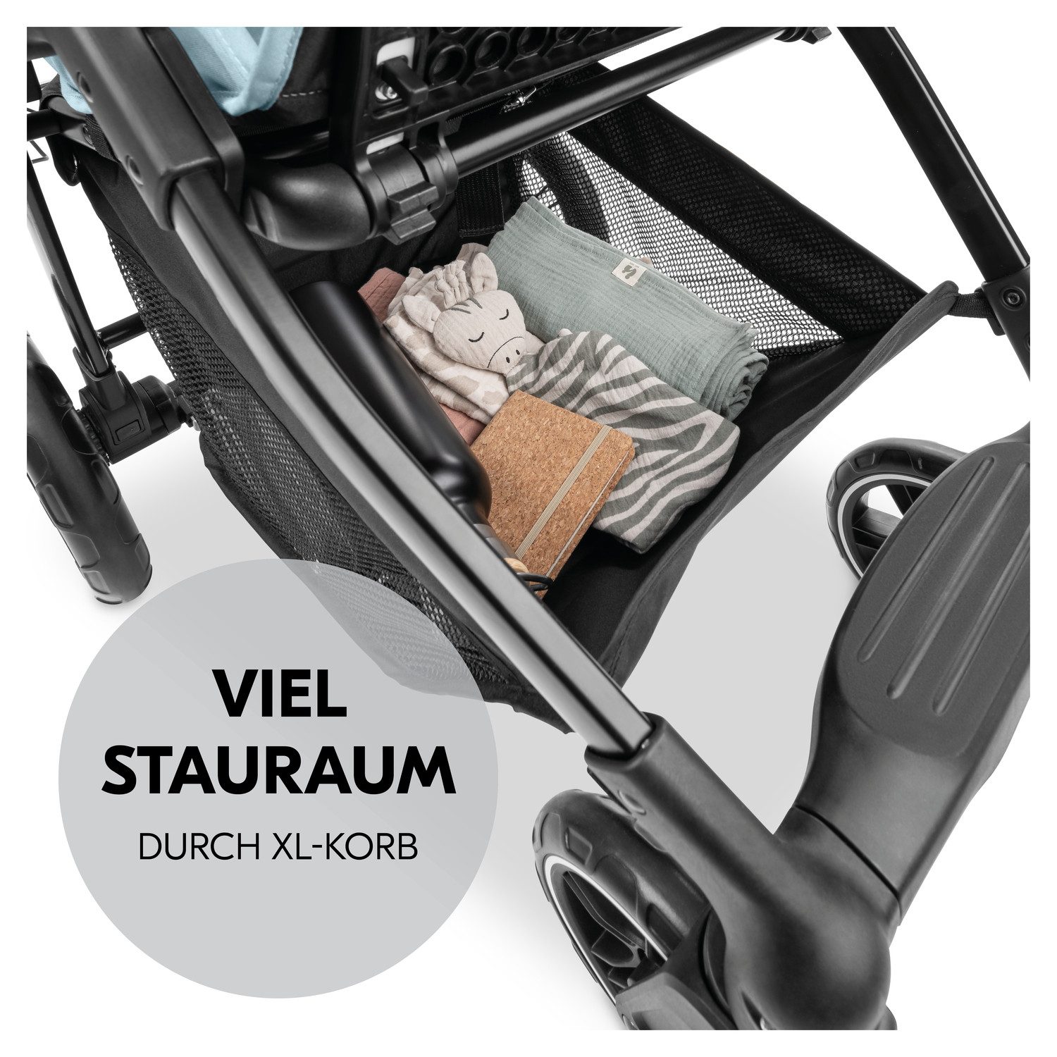 Hauck Kinder-buggy Shop N Care, Dusty Blue tot 22 kg belastbaar, compatibel met babyschaal