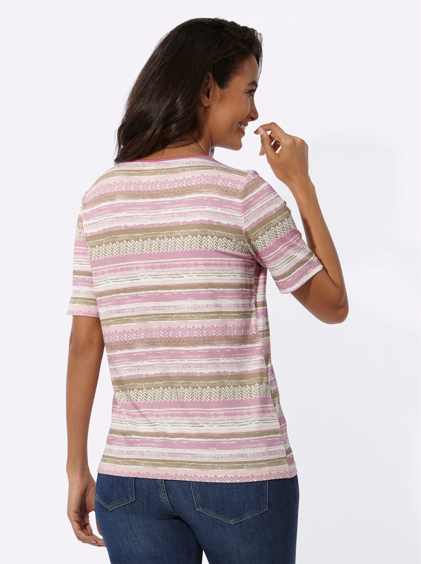 Casual Looks Shirt met korte mouwen Shirt met ronde hals (1-delig)