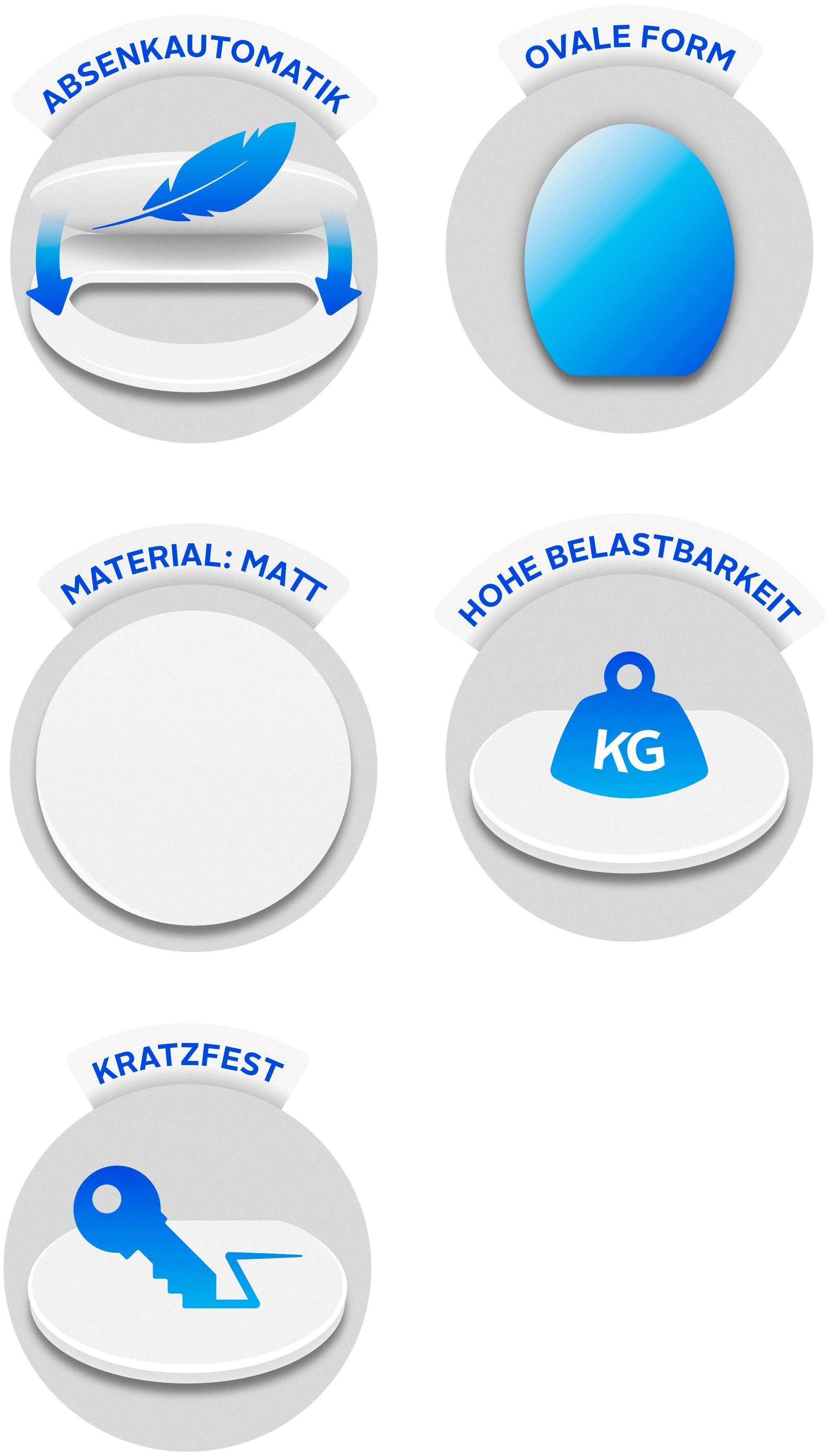 Eisl Toiletzitting Mozaïek Duroplast, softclosemechanisme, max. belasting van de toiletbril 150 kg