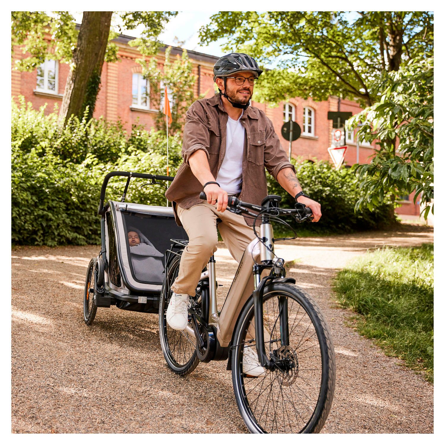 Hauck Kinderen fiets aanhanger Bike N Walk Duo voor 2 kinderen, incl. dissel