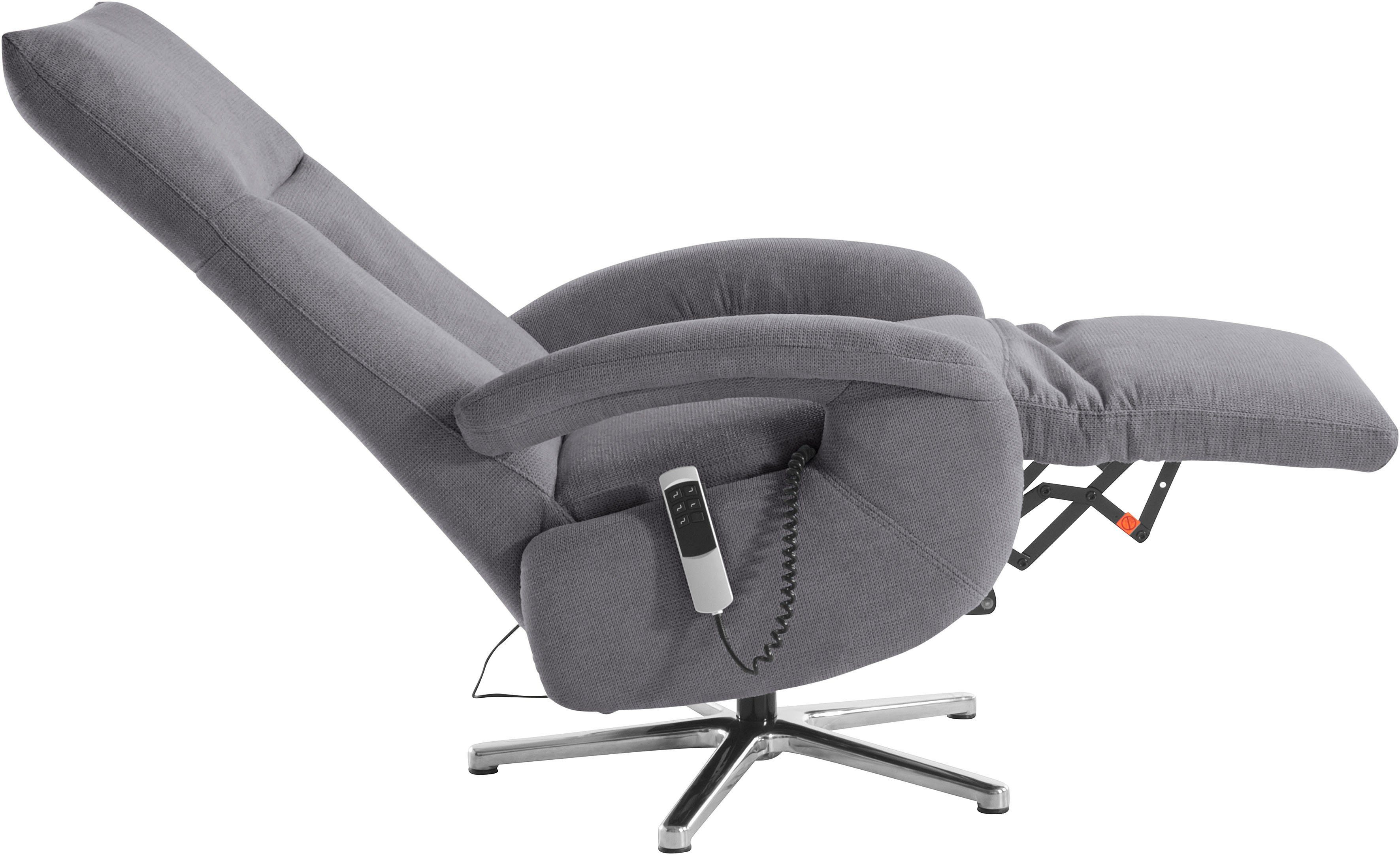sit&more Relaxfauteuil Tycoon met verstelbare hoofdsteun en 360° draaifunctie keuze tussen handmatige of elektrische functie, ook met accu (draadloos)