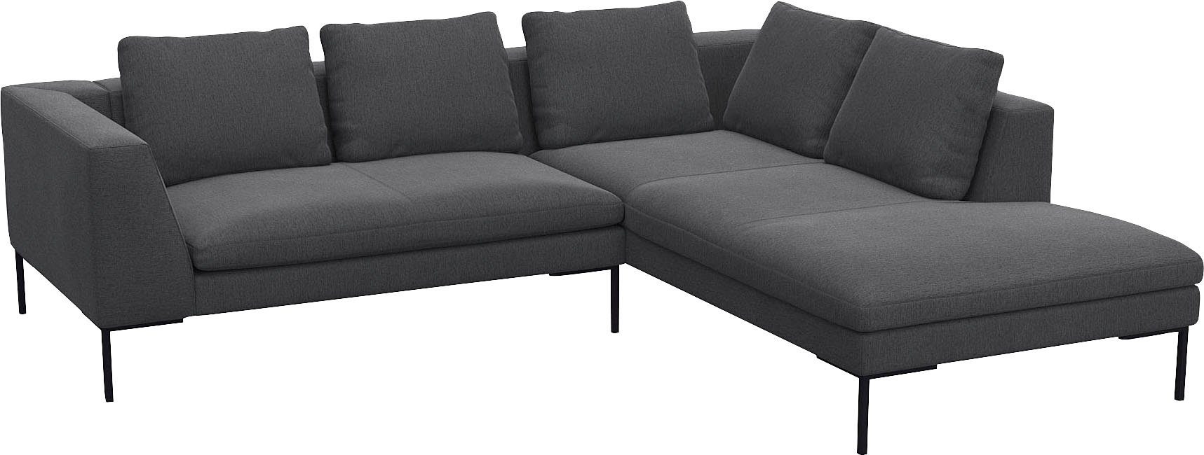 FLEXLUX Hoekbank Loano, super comfortabel zitcomfort door koudschuim in de zitting, L-vorm
