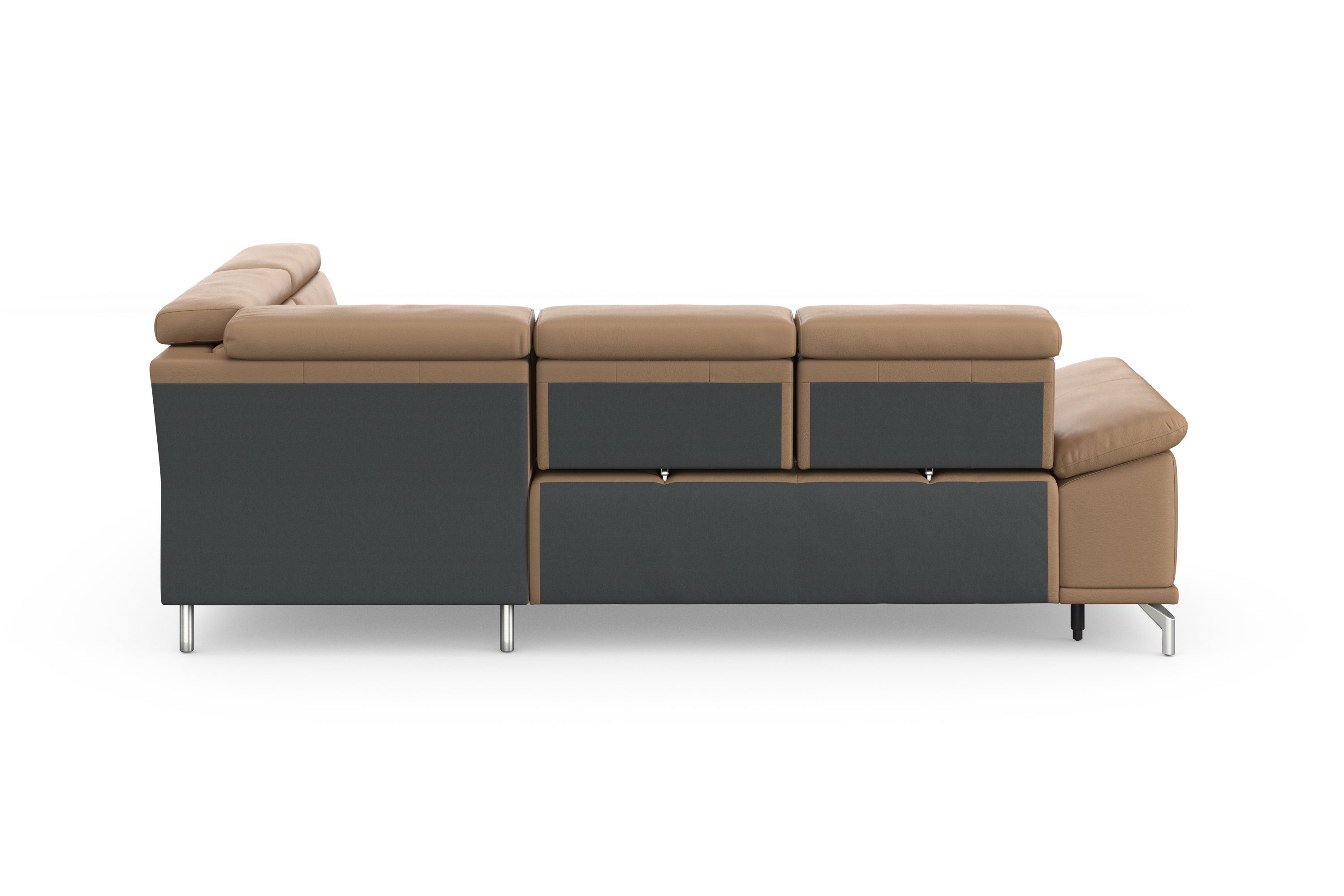 sit&more Hoekbank Cabrio L-vorm, met zitdiepteverstelling, arm- en hoofdsteunverstelling
