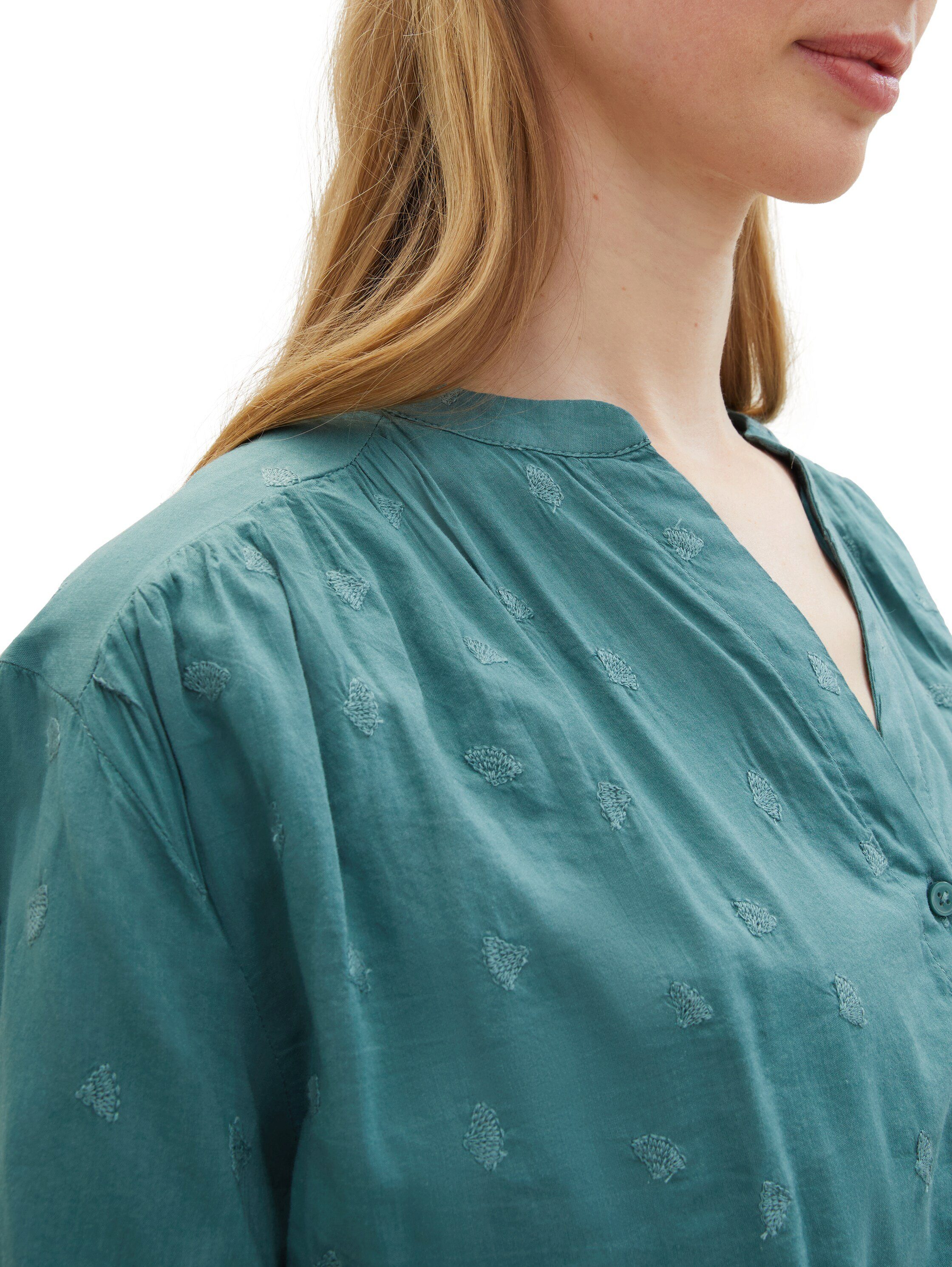 Tom Tailor Blouse met lange mouwen met allover borduurwerk