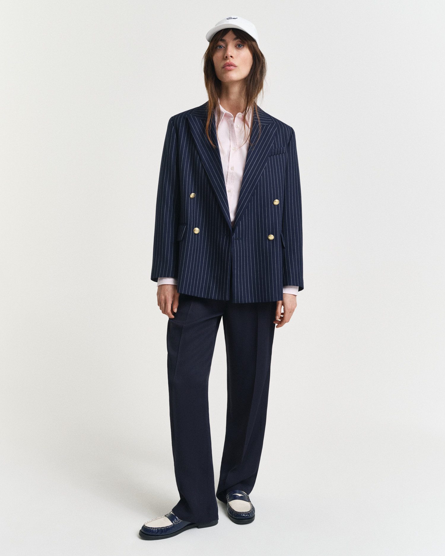 Gant Blouse met lange mouwen Nieuwe Slim Stretch Oxford Blouse voor comfortabel zitten en bewegingsvrijheid, new slim stretch, kreukvrij