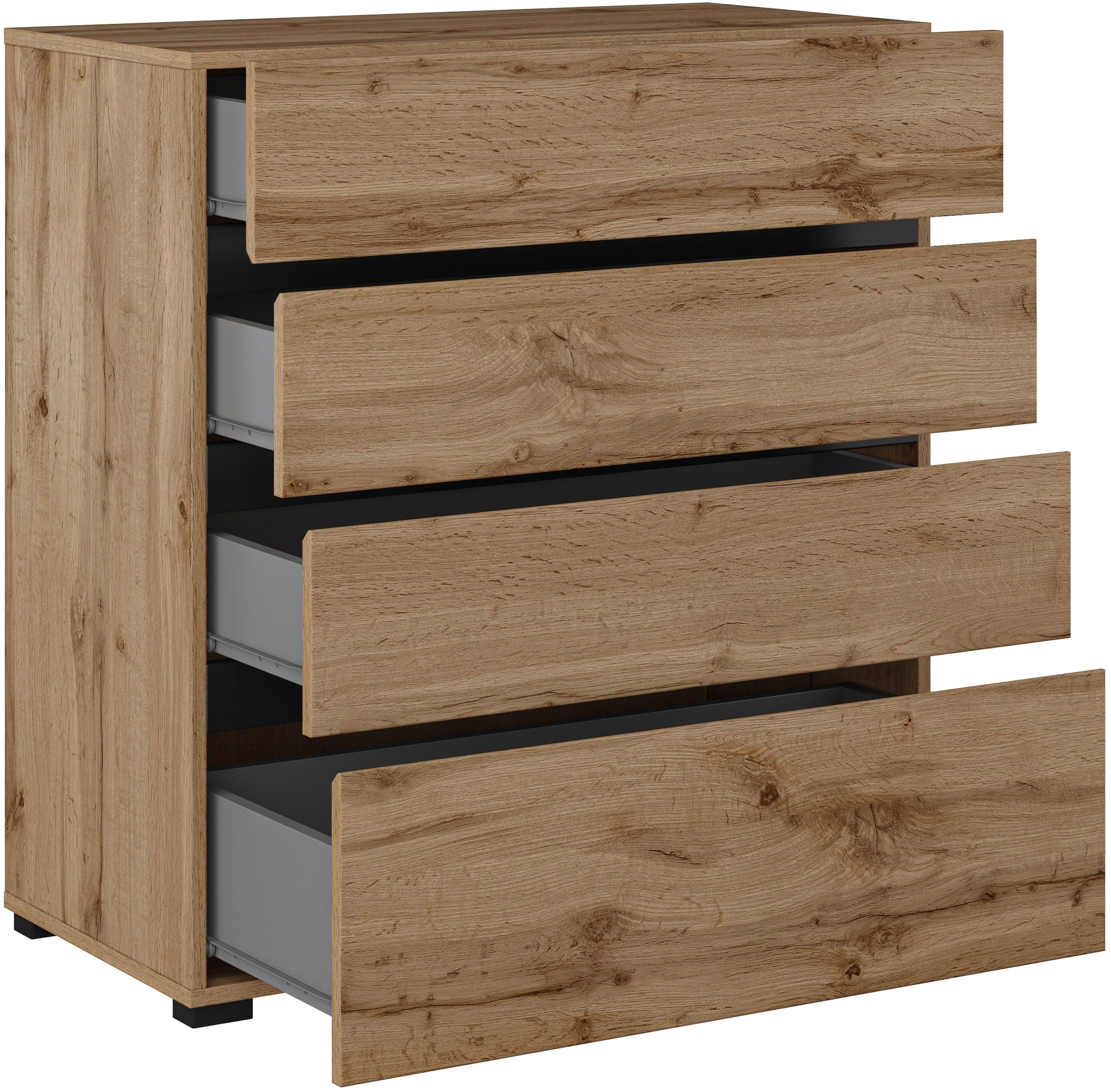 INOSIGN Ladekast Cross, moderne greeploze commode, 80x40x85cm (Bxdxh)