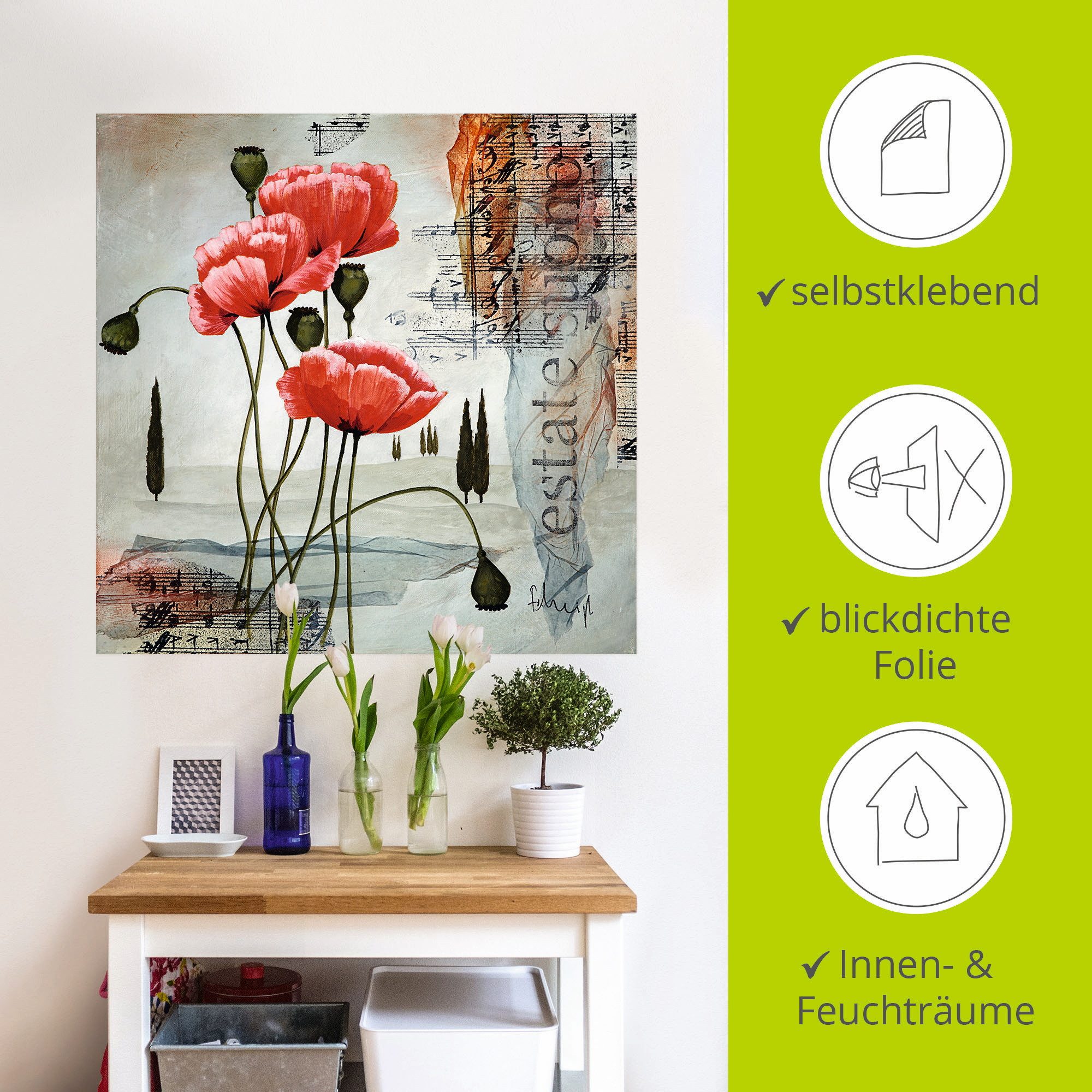 Artland Artprint Klaproos als artprint op linnen, poster, muursticker in verschillende maten