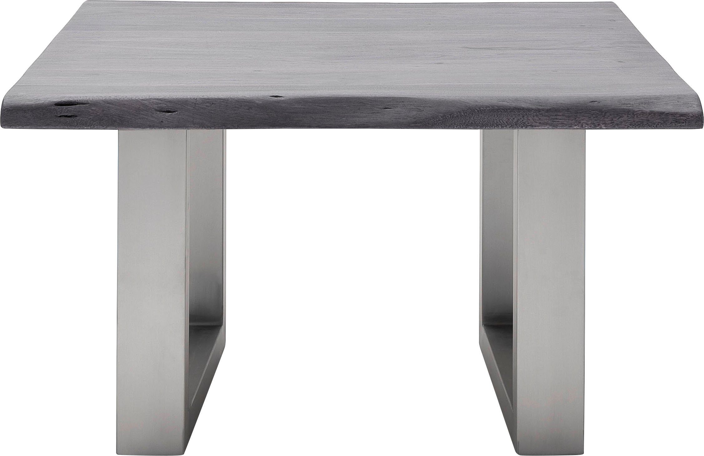 MCA furniture Salontafel Cartagena Salontafel massief hout met boomstamrand en natuurlijke kieren en gaatjes