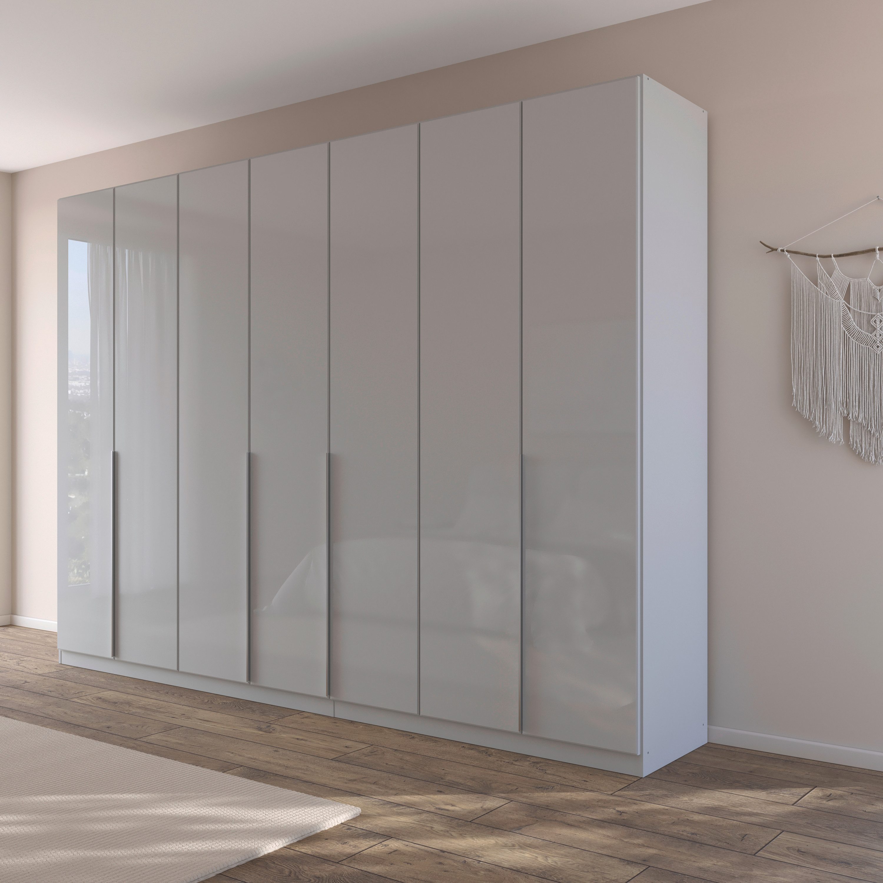rauch Draaideurkast Kledingkasten kast garderobe AGORDO met glazen front doordachte binnenuitrusting, in 6 breedtes en 2 hoogtes made in germany