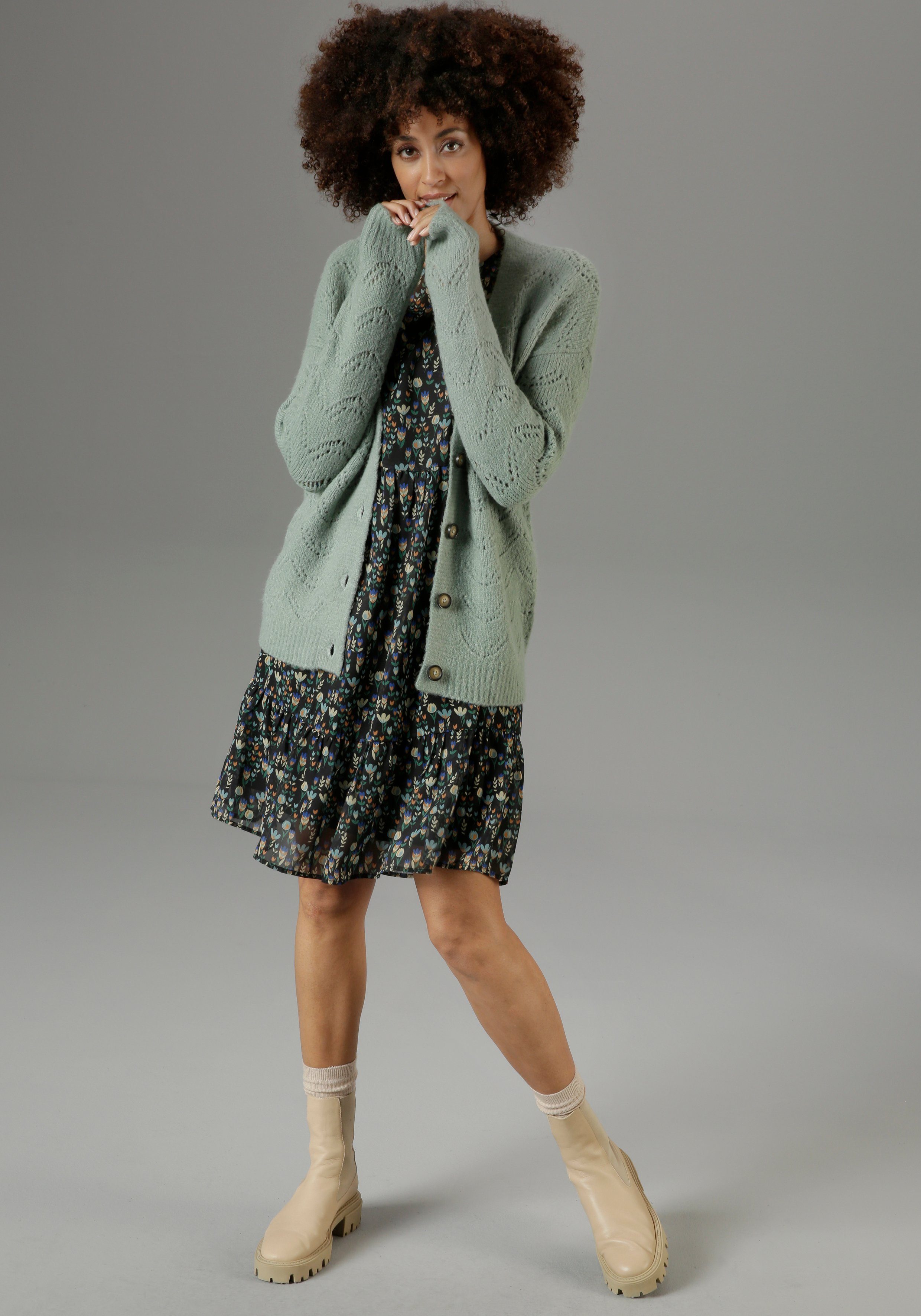 Aniston CASUAL Vest met ajourmotief