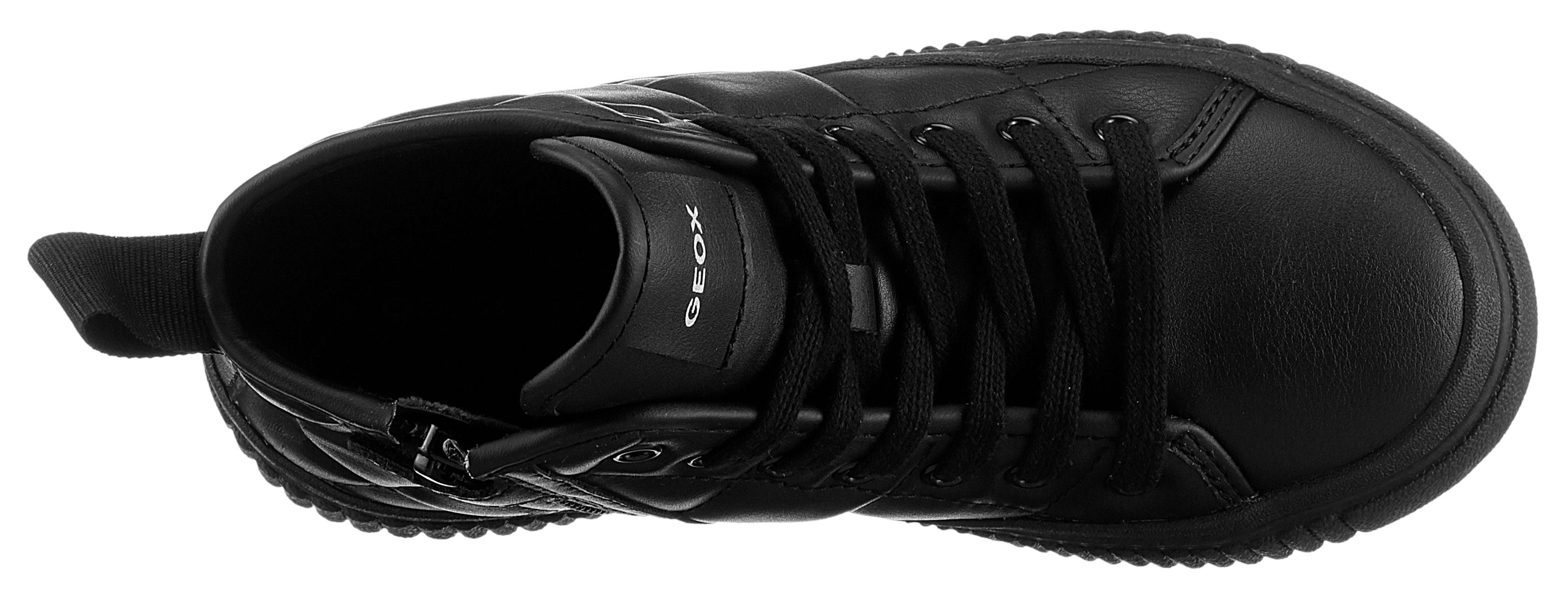 Geox Sneakers J LAQUINNY GIRL B High top sneaker, veterschoenen, vrijetijdsschoen met rits