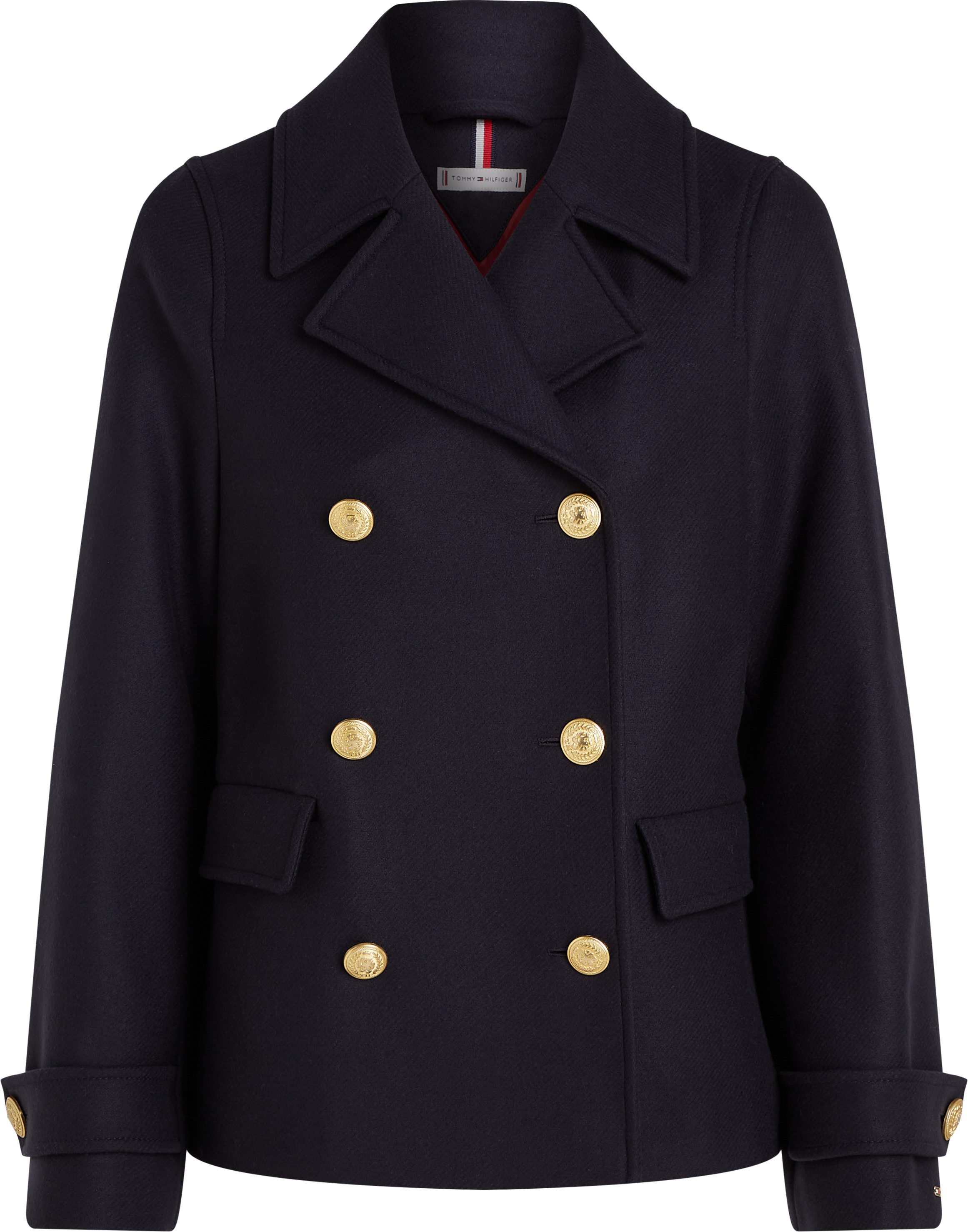 Tommy Hilfiger Korte jas WOOL BLEND DB PEACOAT