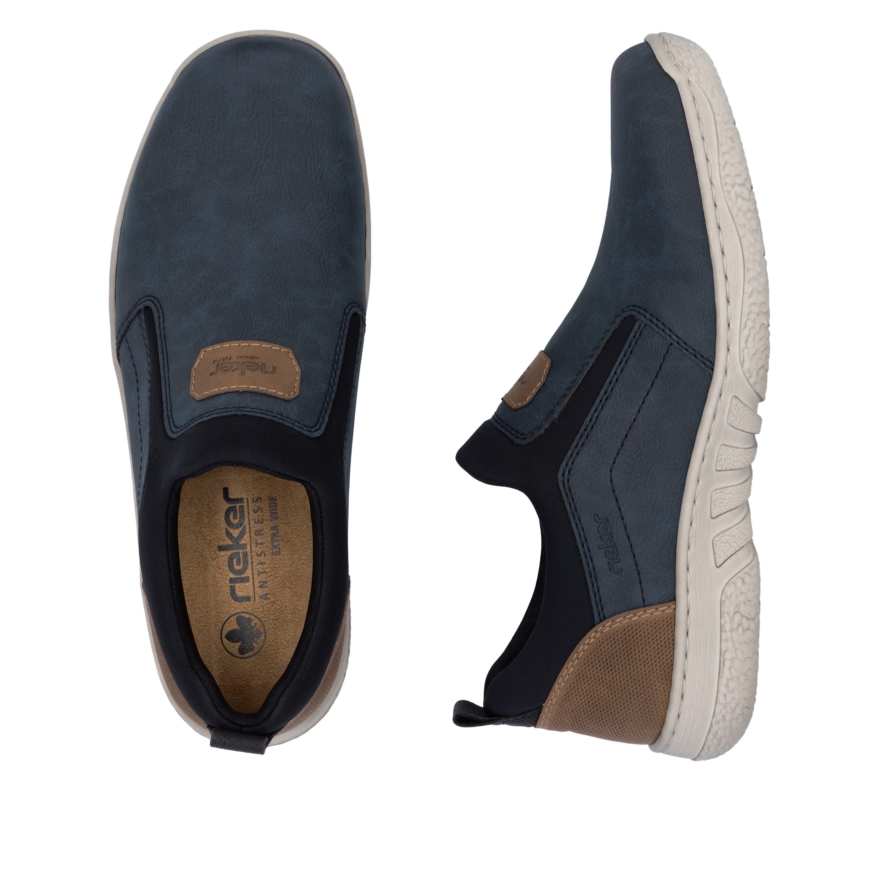 Rieker Slip-on sneakers , vrijetijdsschoen, lage schoen, sneaker met elastische band, om in te stappen