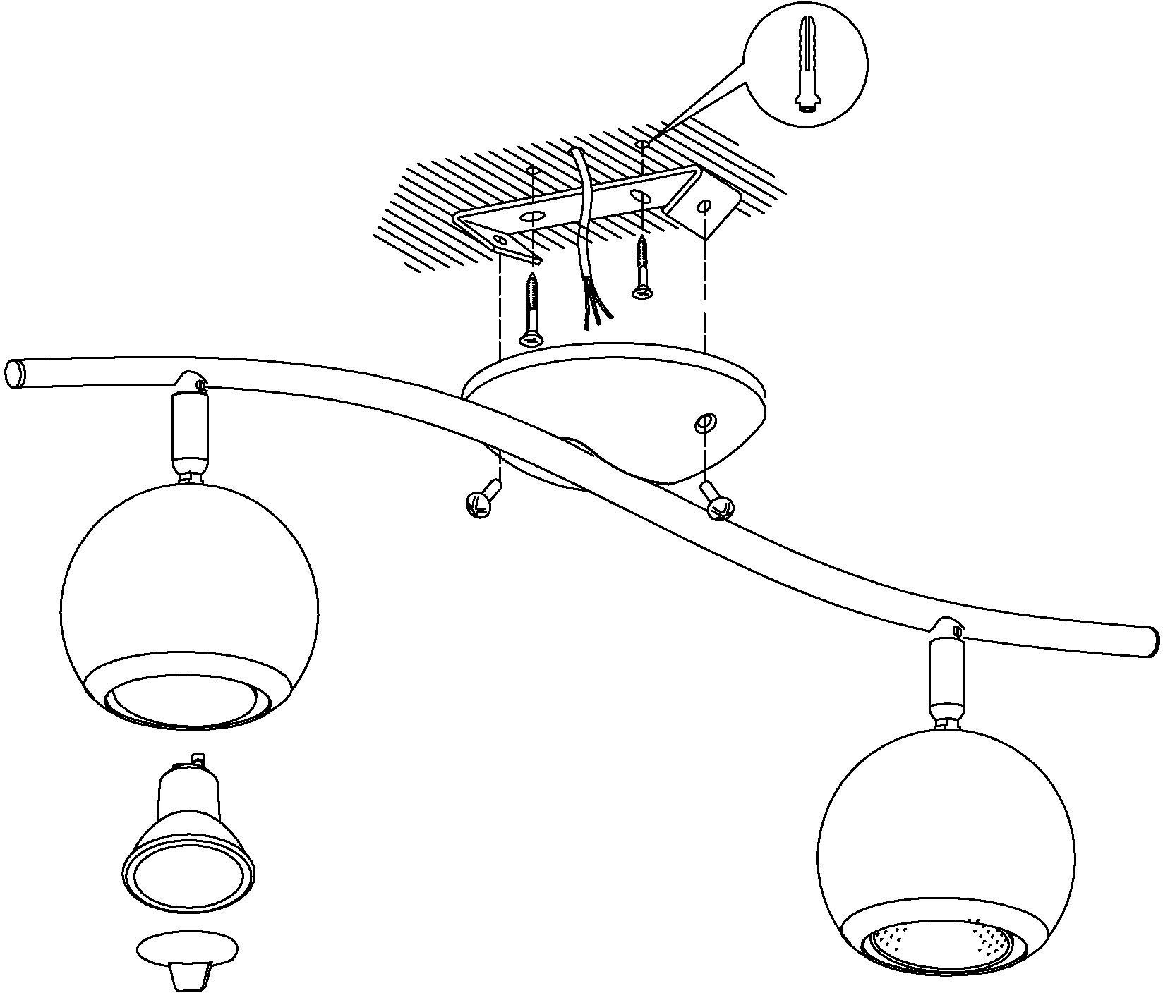 EGLO Ledplafondspots BIMEDA Led-plafondlamp