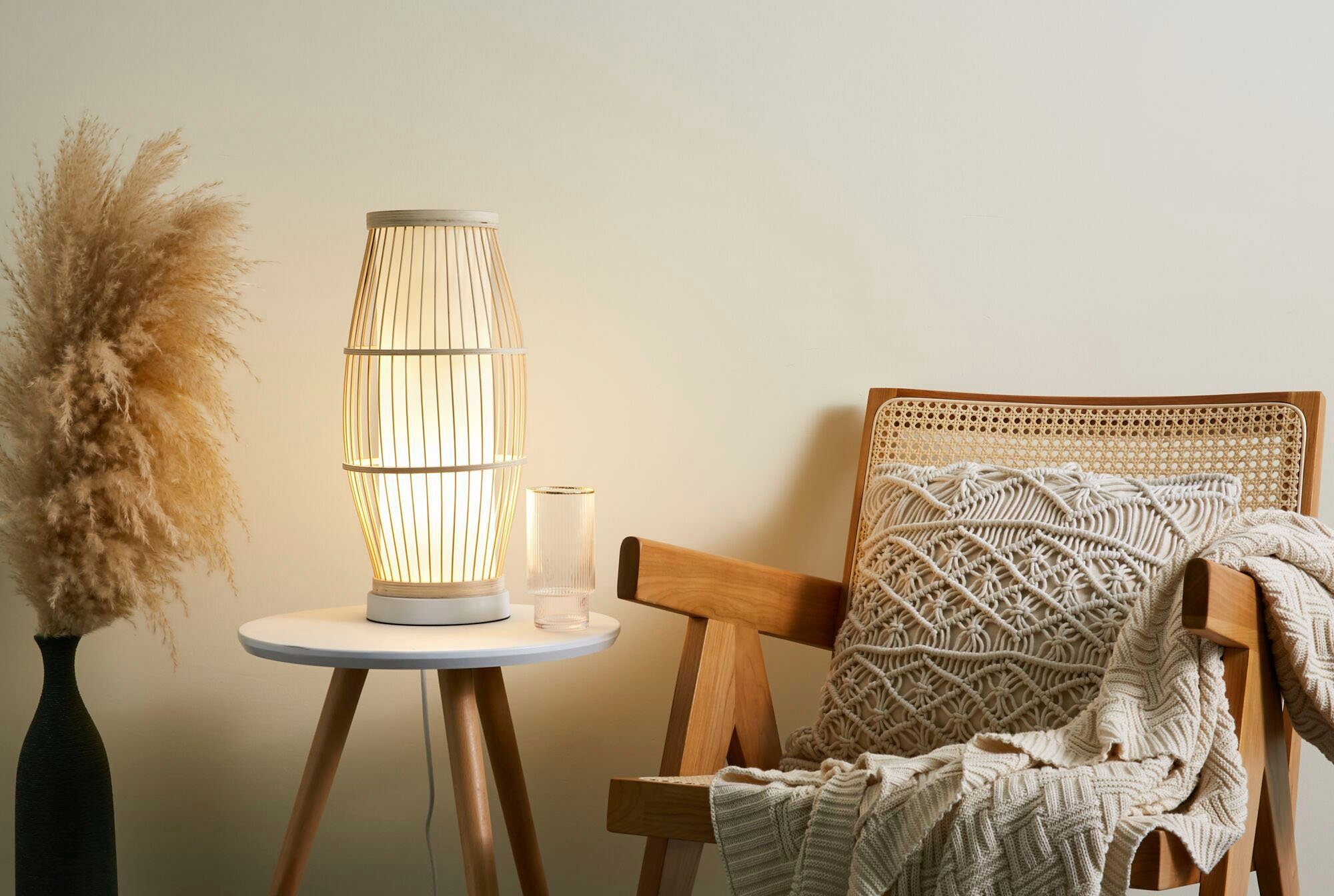 Pauleen Tafellamp Woody Passion max20W beige 230V bamboe/kunststof