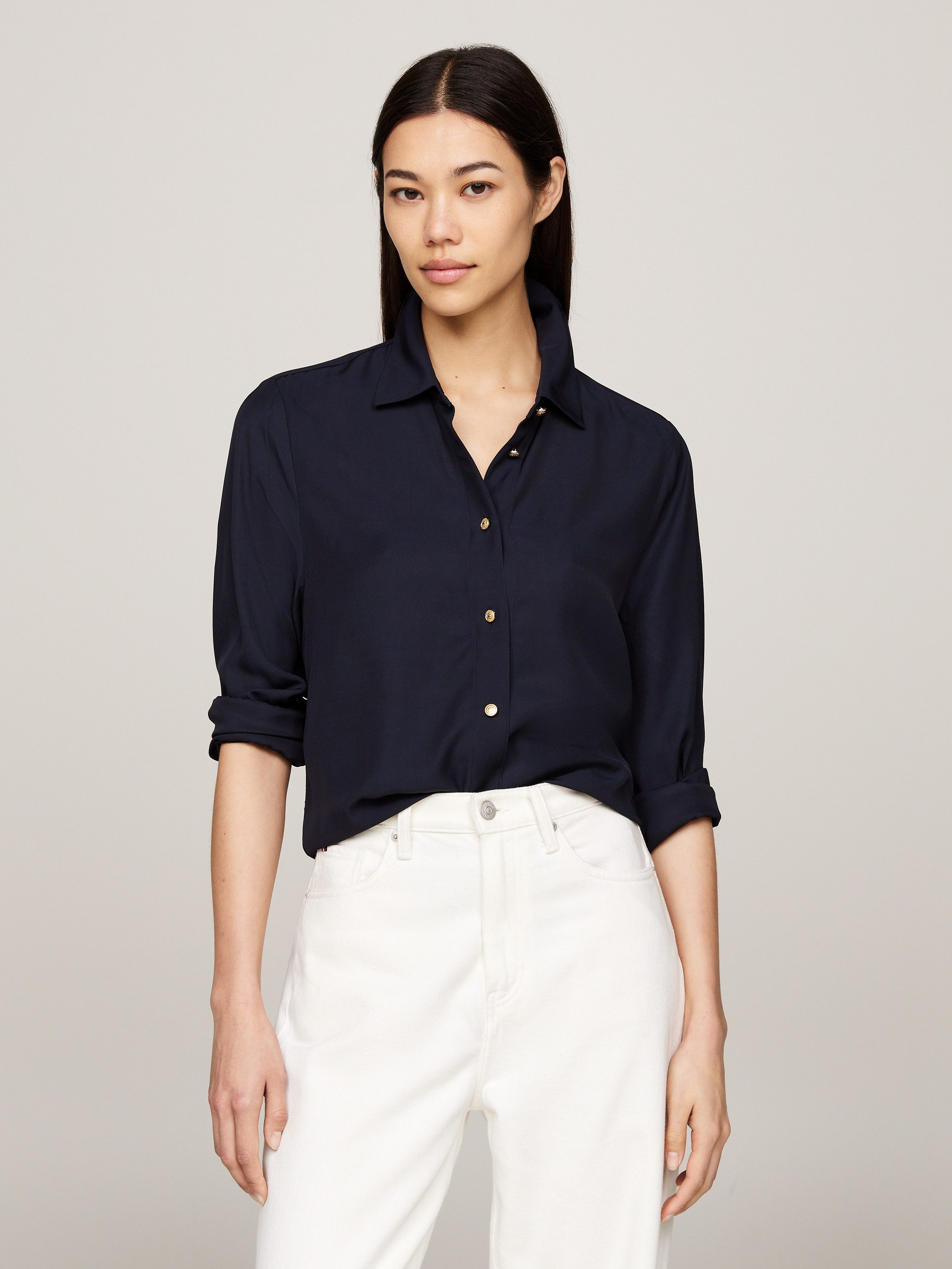 Tommy Hilfiger Overhemdblouse met logovlag