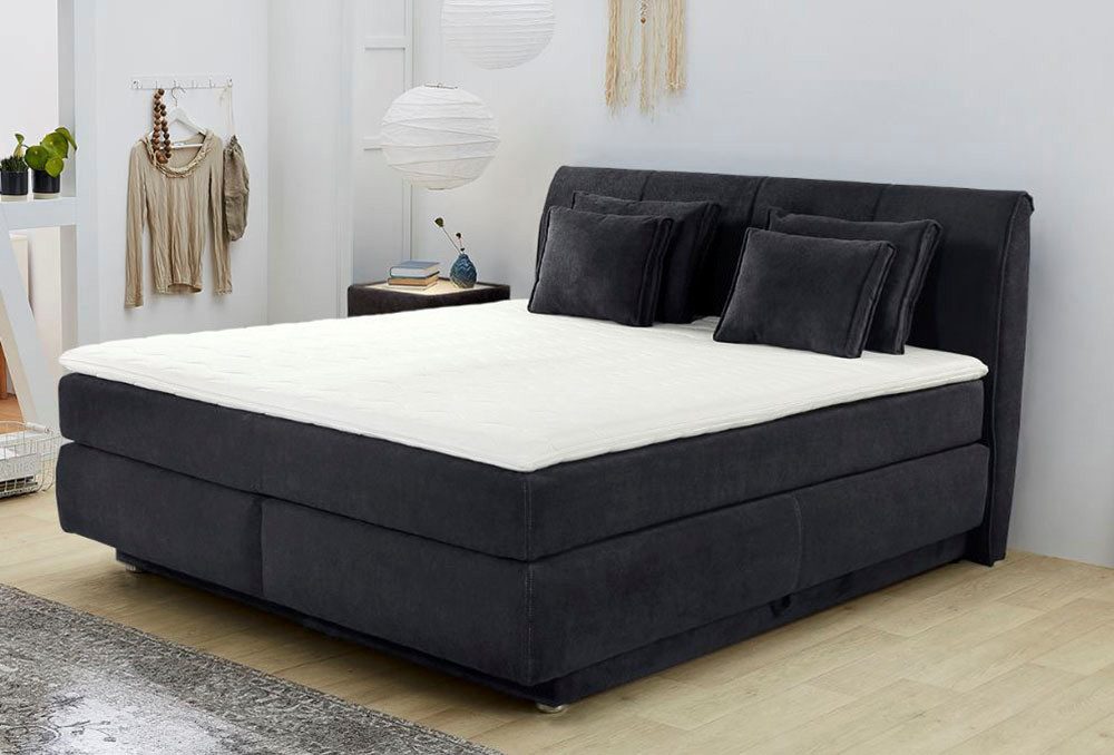 Jockenhöfer Gruppe Boxspring "Carla", OTTO's keuze! Best verkoper, met opbergruimte en koudschuim-topper boxsprings zwart