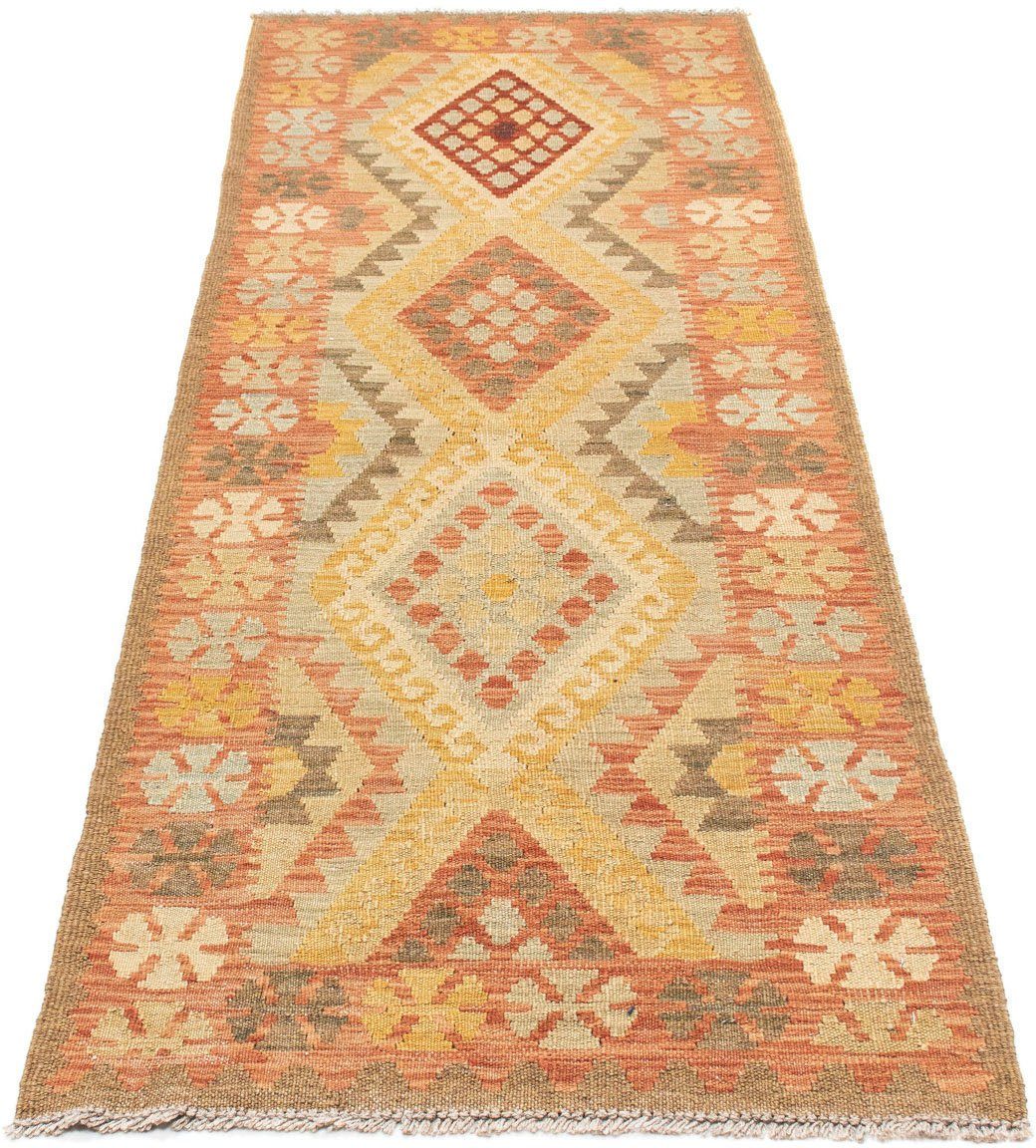 morgenland Loper Kelim medaillon rosso chiaro 208 x 66 cm Oriëntaalse look