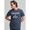 superdry shirt met ronde hals vintage corp logo marl tee blauw