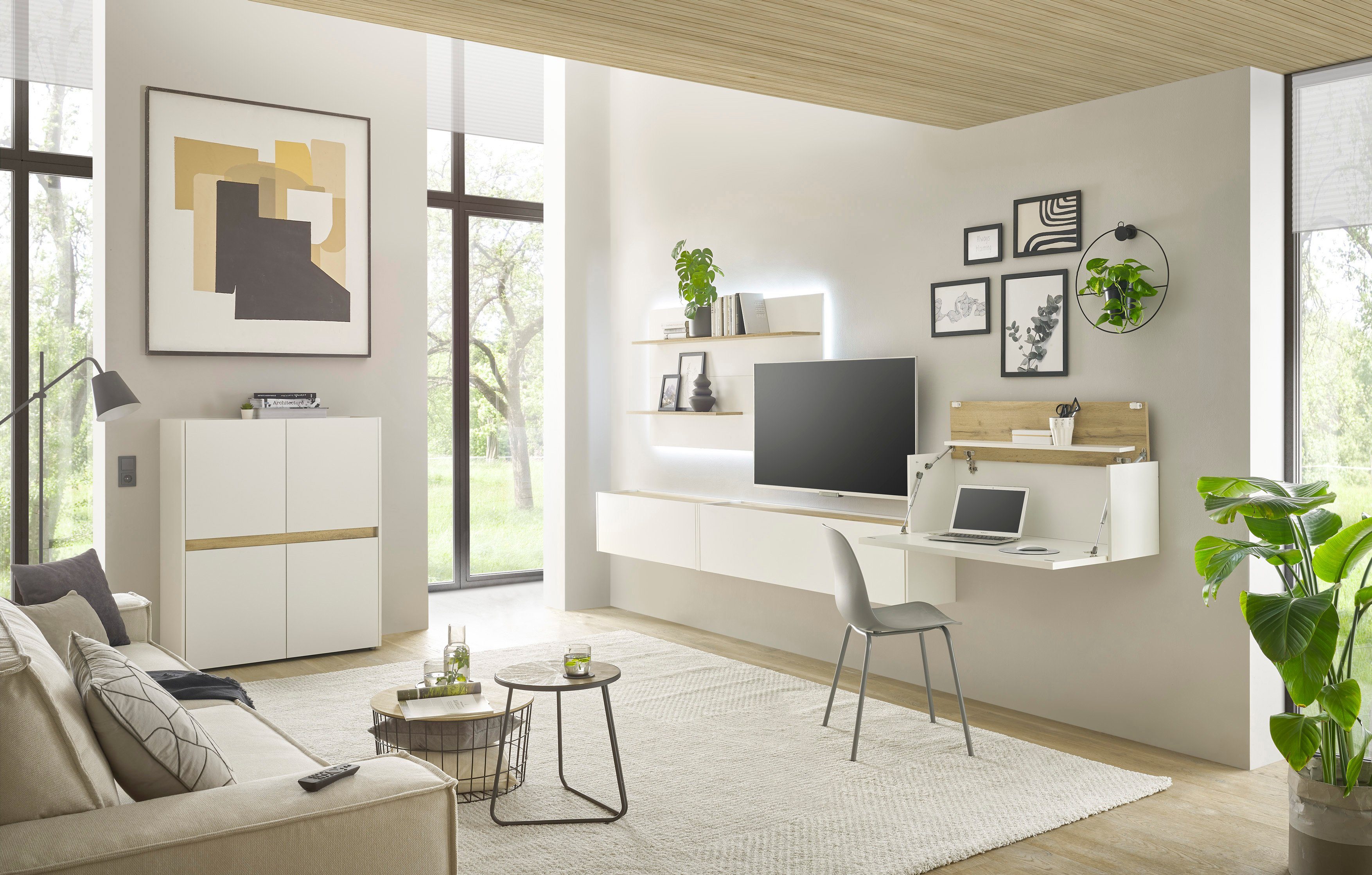 INOSIGN Set kantoormeubelen City/Giron Thuiskantoor, wandsecretaire (set, 5-delig) kantoorsets wit