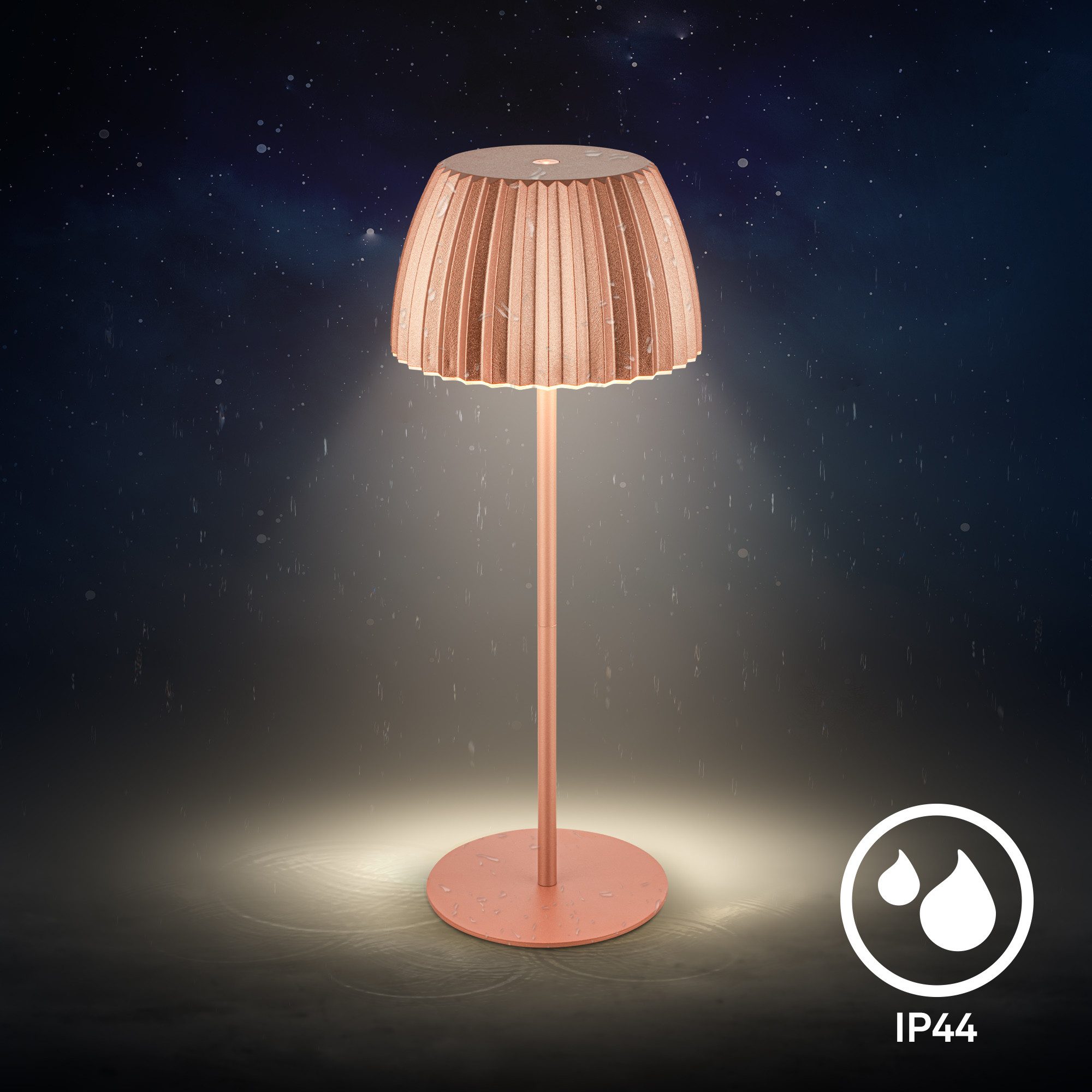 Briloner Leuchten Led-tafellamp Accu LED tafellamp, koperkleurig