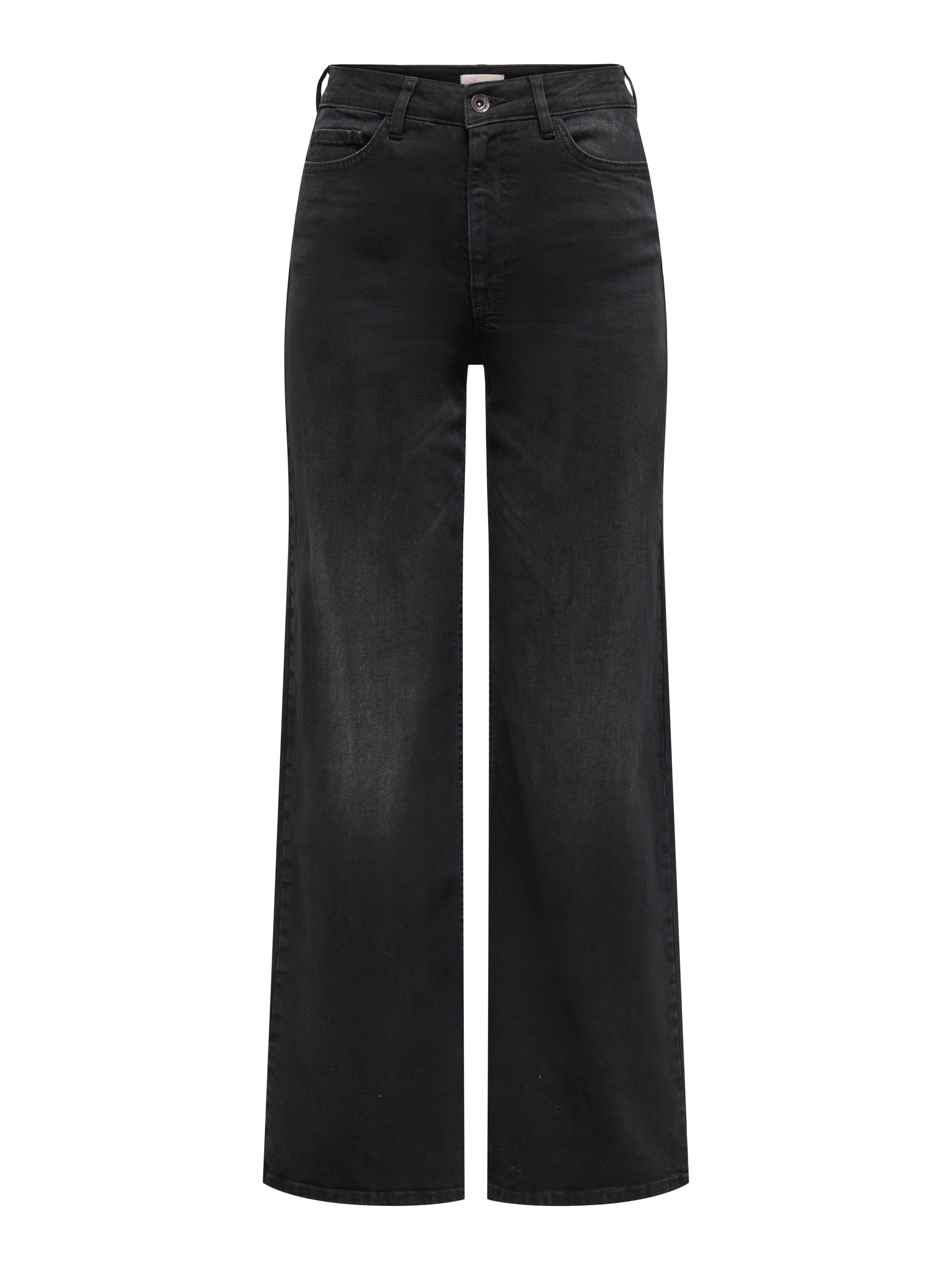 JDY High-waist jeans JDYFELINA-FINA HW WIDE BLK JEANSDNM NOOS