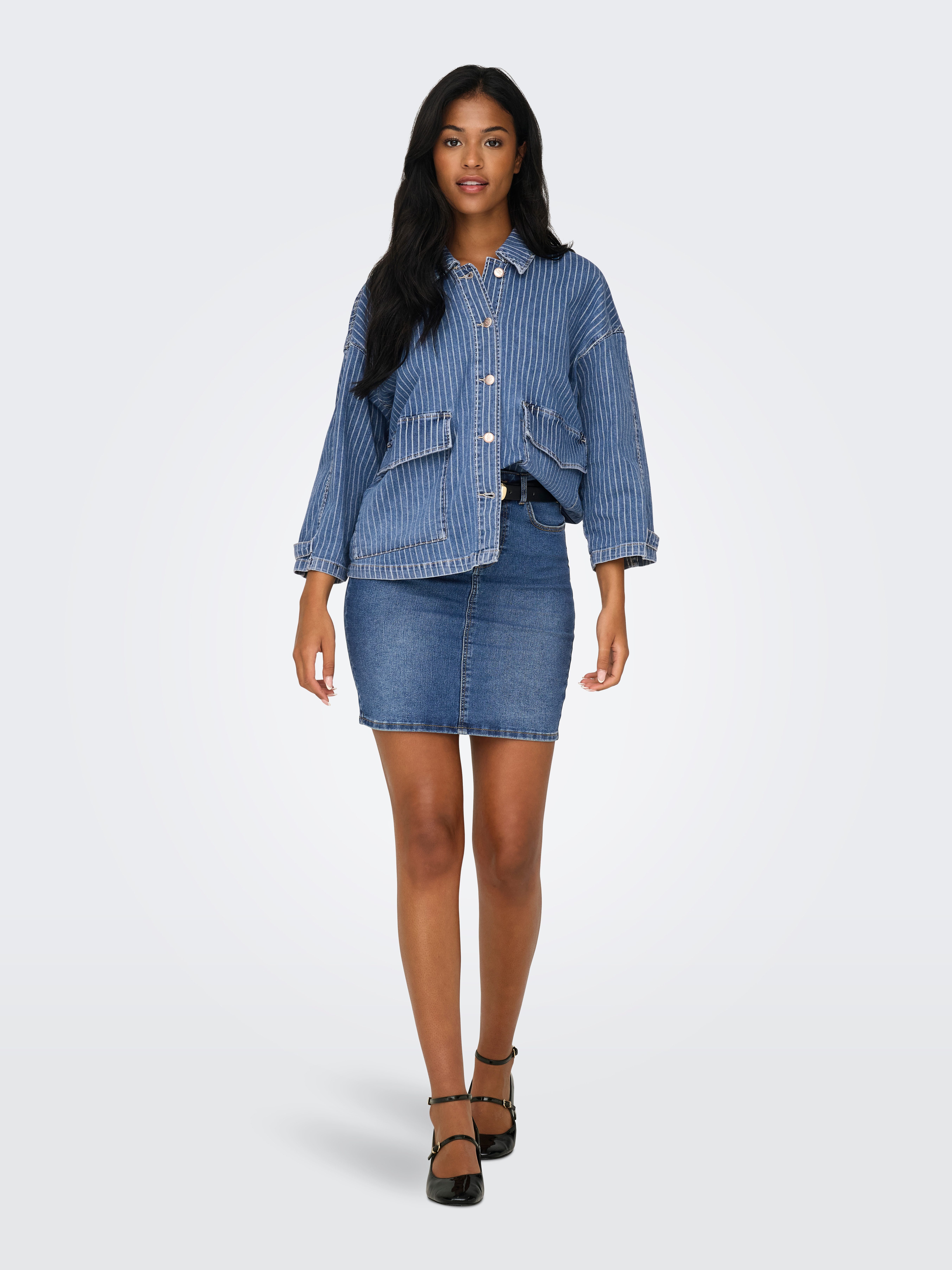 Only Jeans rok ONLWONDER HW DNM SKIRT PIM NOOS