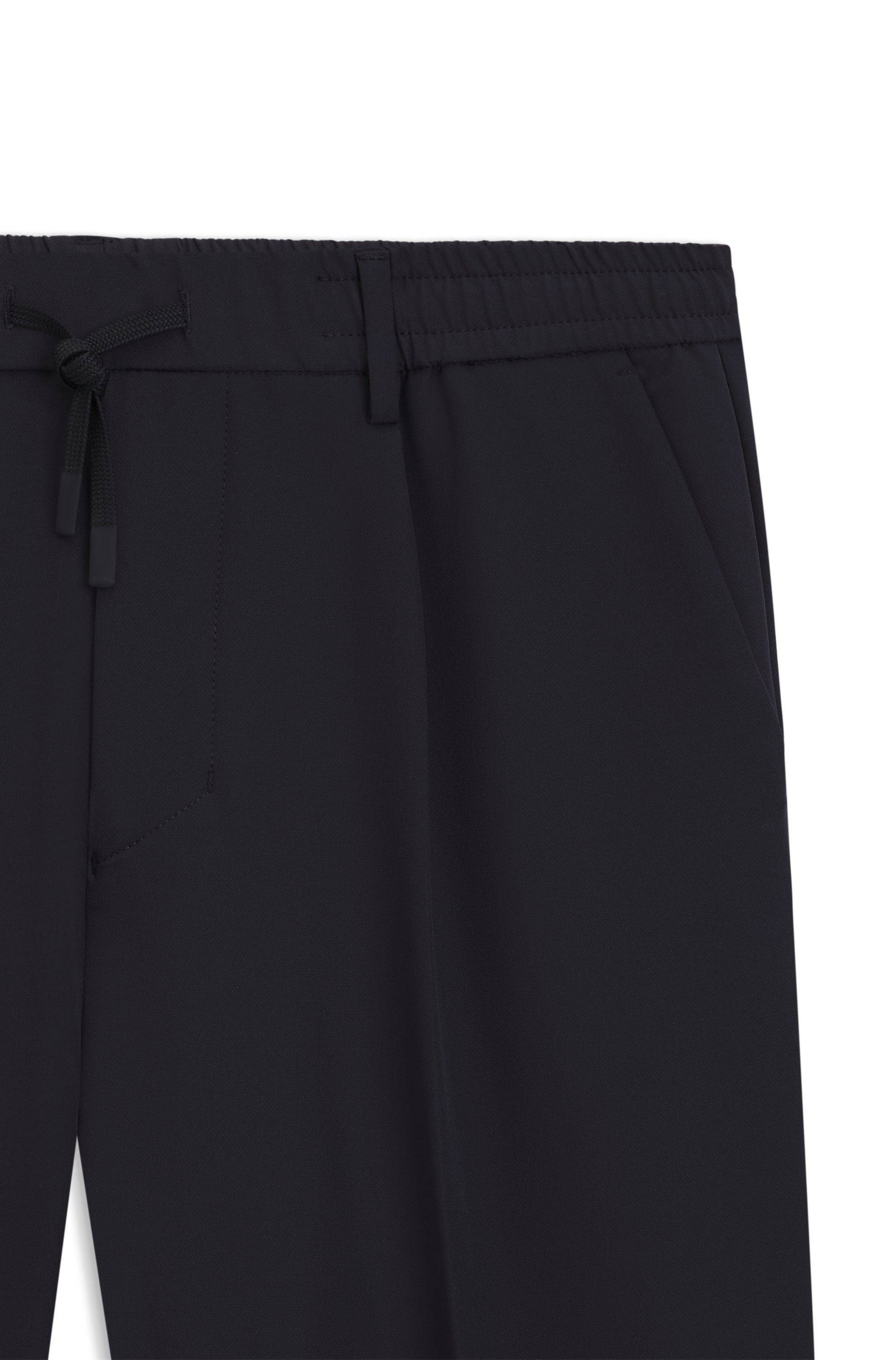 BOSS GREEN Geweven broek T Convert-Pleat met trekkoord en merklabel