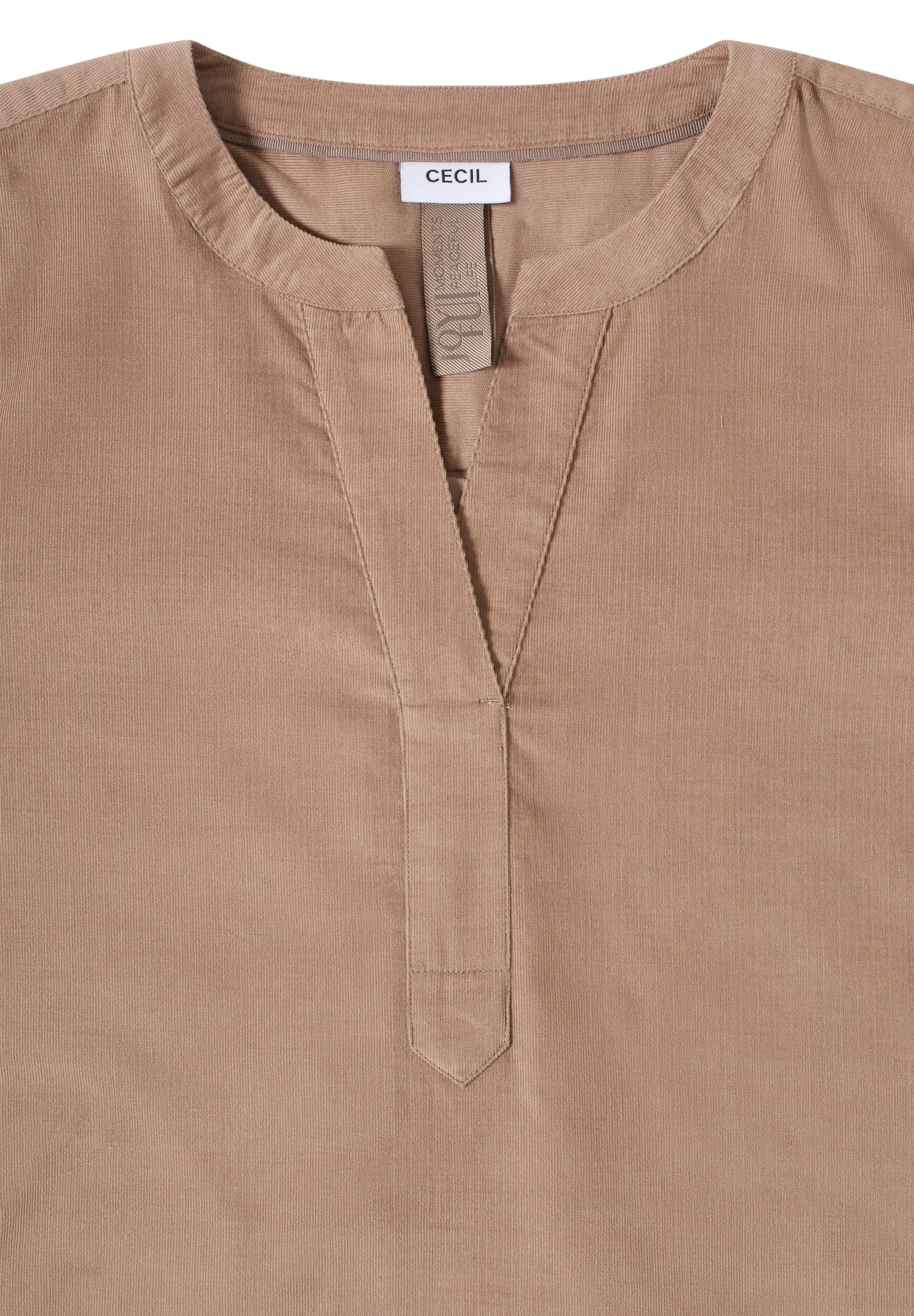 Cecil Blouse zonder sluiting in zachtere corduroy structuur van puur katoen