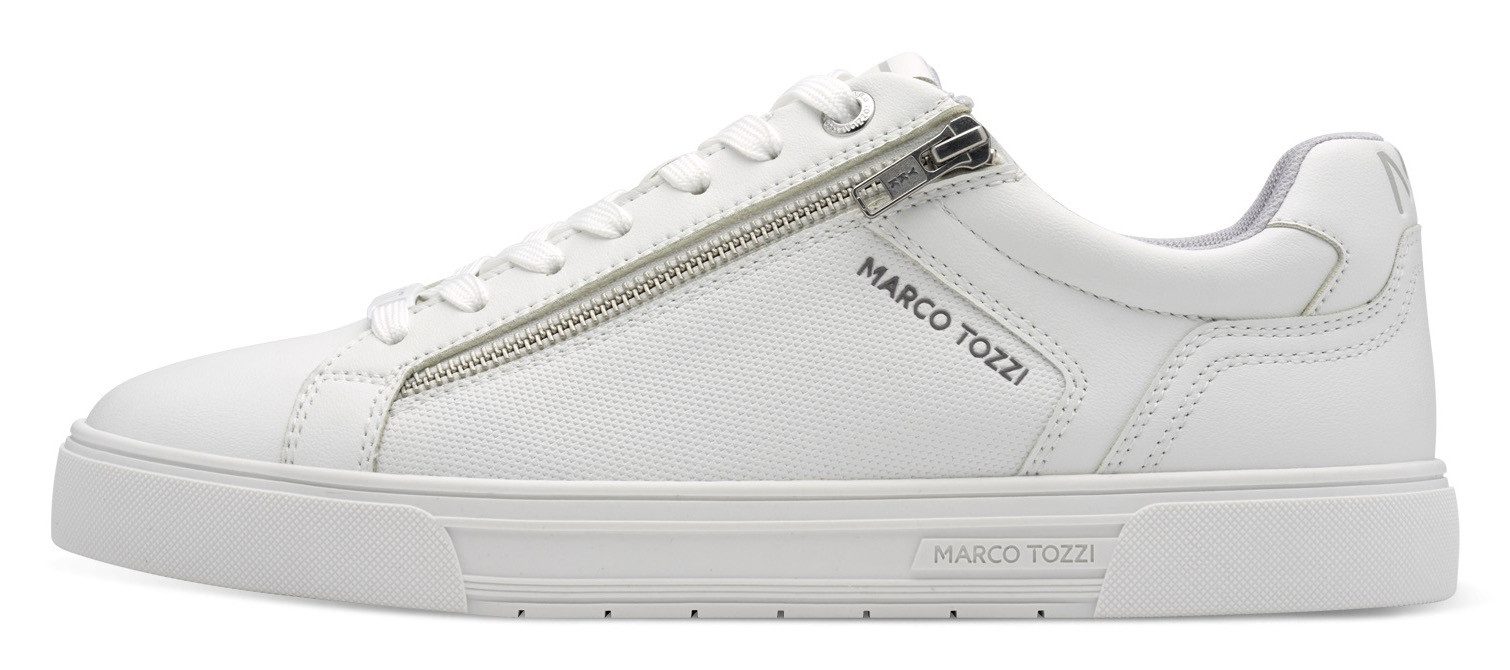 Marco Tozzi Plateausneakers , vrijetijdsschoen, lage schoen, veterschoen met perforatie