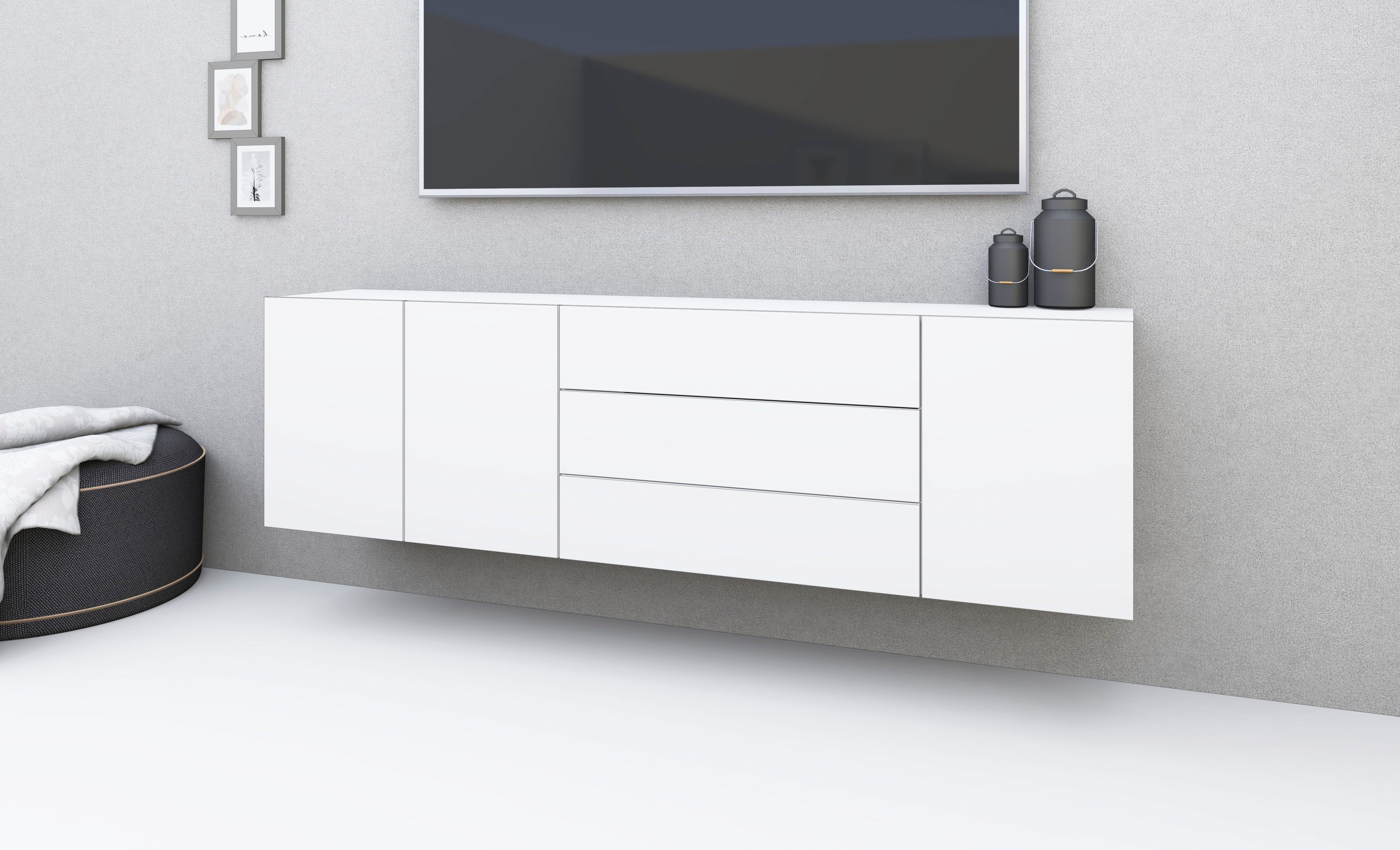 borchardt Möbel Dressoir Sophia Breedte 190 cm hangend en staand te monteren