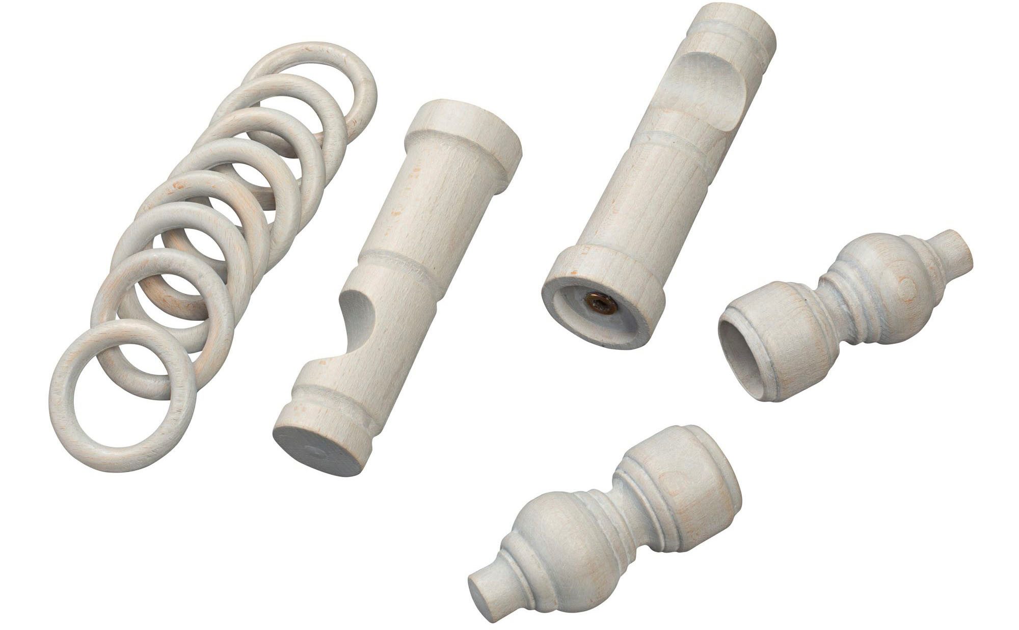 SN DECO GROUP Gordijnroede Filigrano 28 mm, hout, verschillende lengtes en kleuren, compleet set