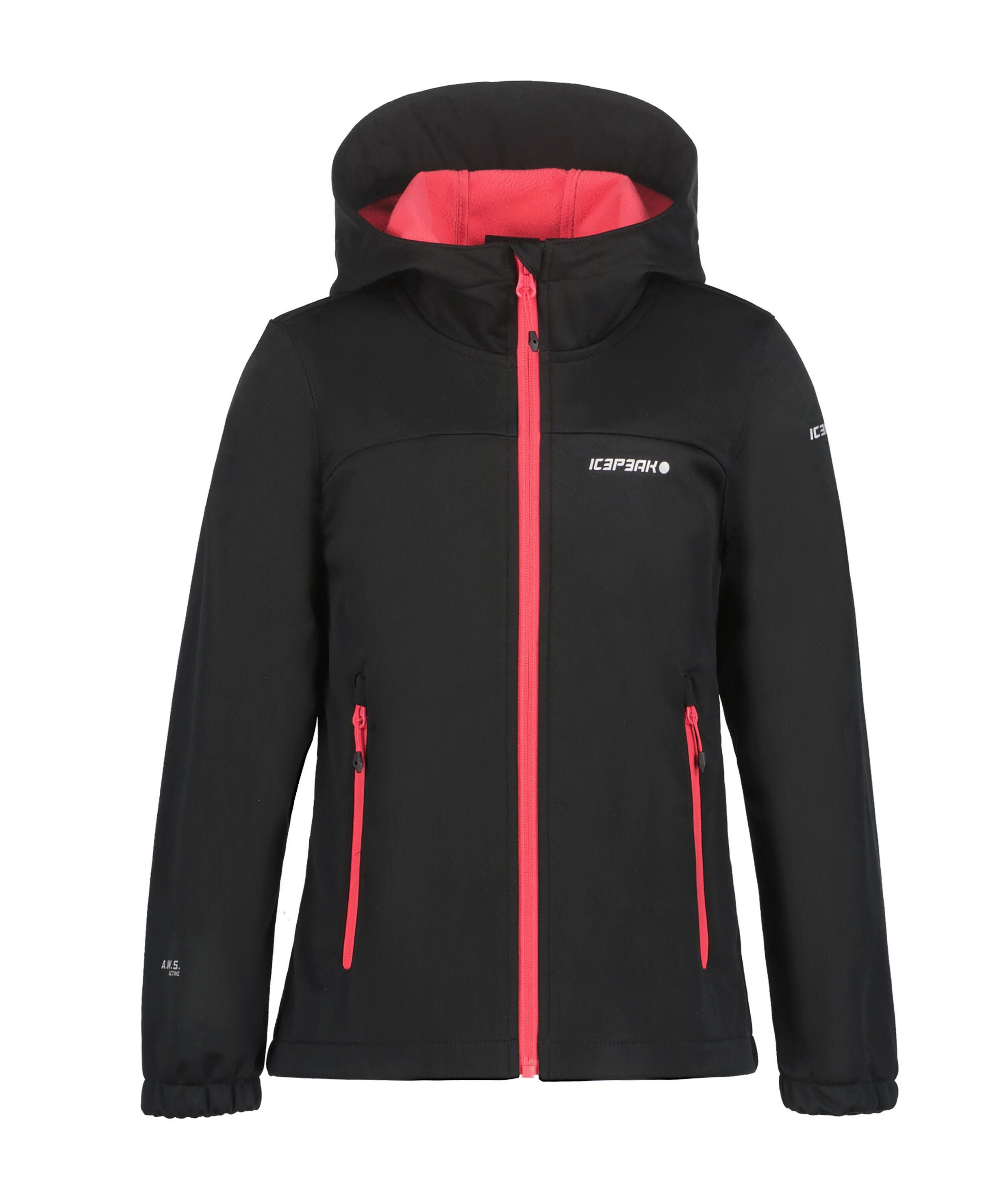 Icepeak Softshell-jack KULM JR met modieuze logo-opschriften (1 stuk)