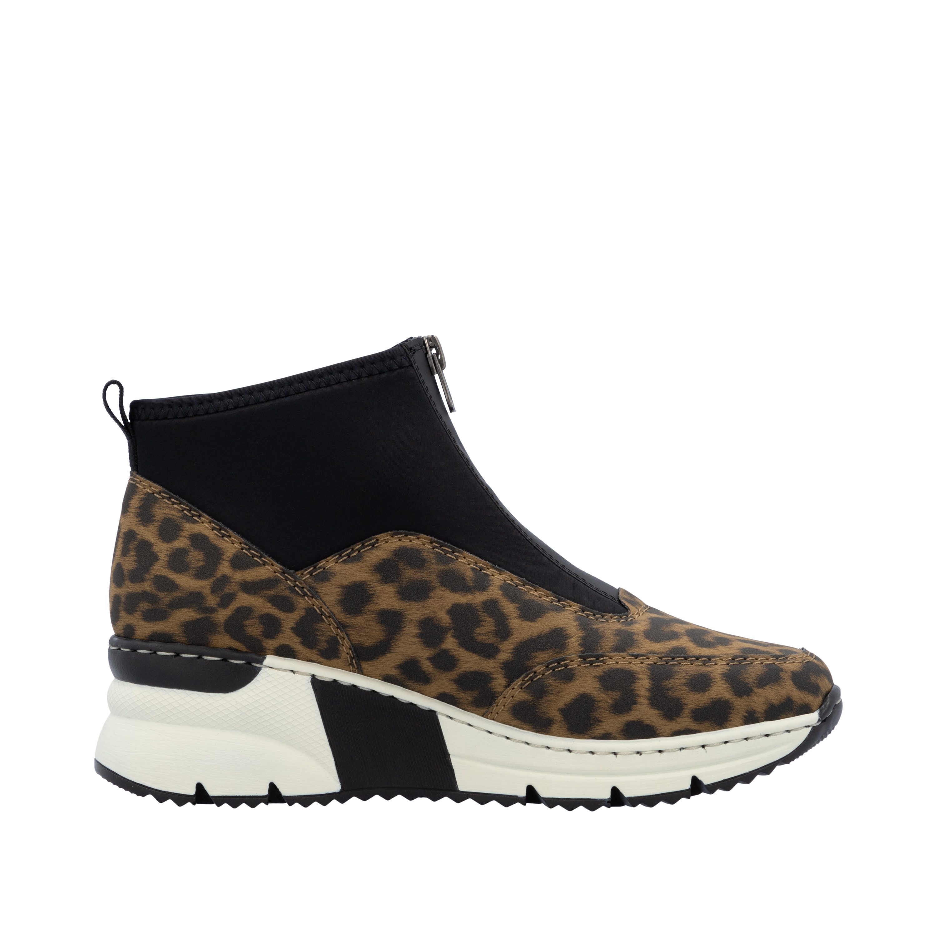 Rieker Boots zonder sluiting Enkellaarsjes, high top sneakers met ritssluiting aan de voorkant