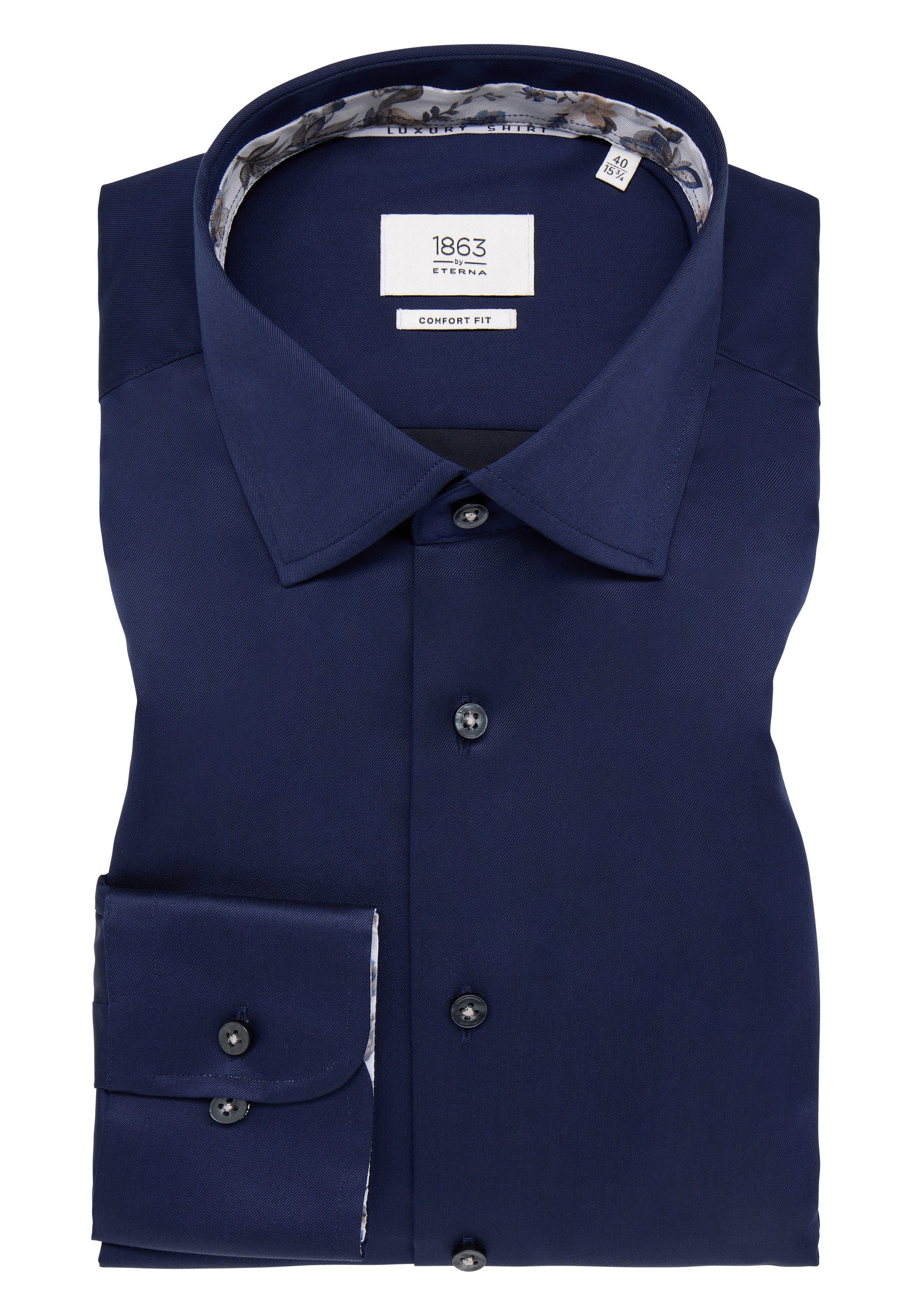 Eterna Overhemd met lange mouwen Comfort fit NON IRON (strijkvrij)