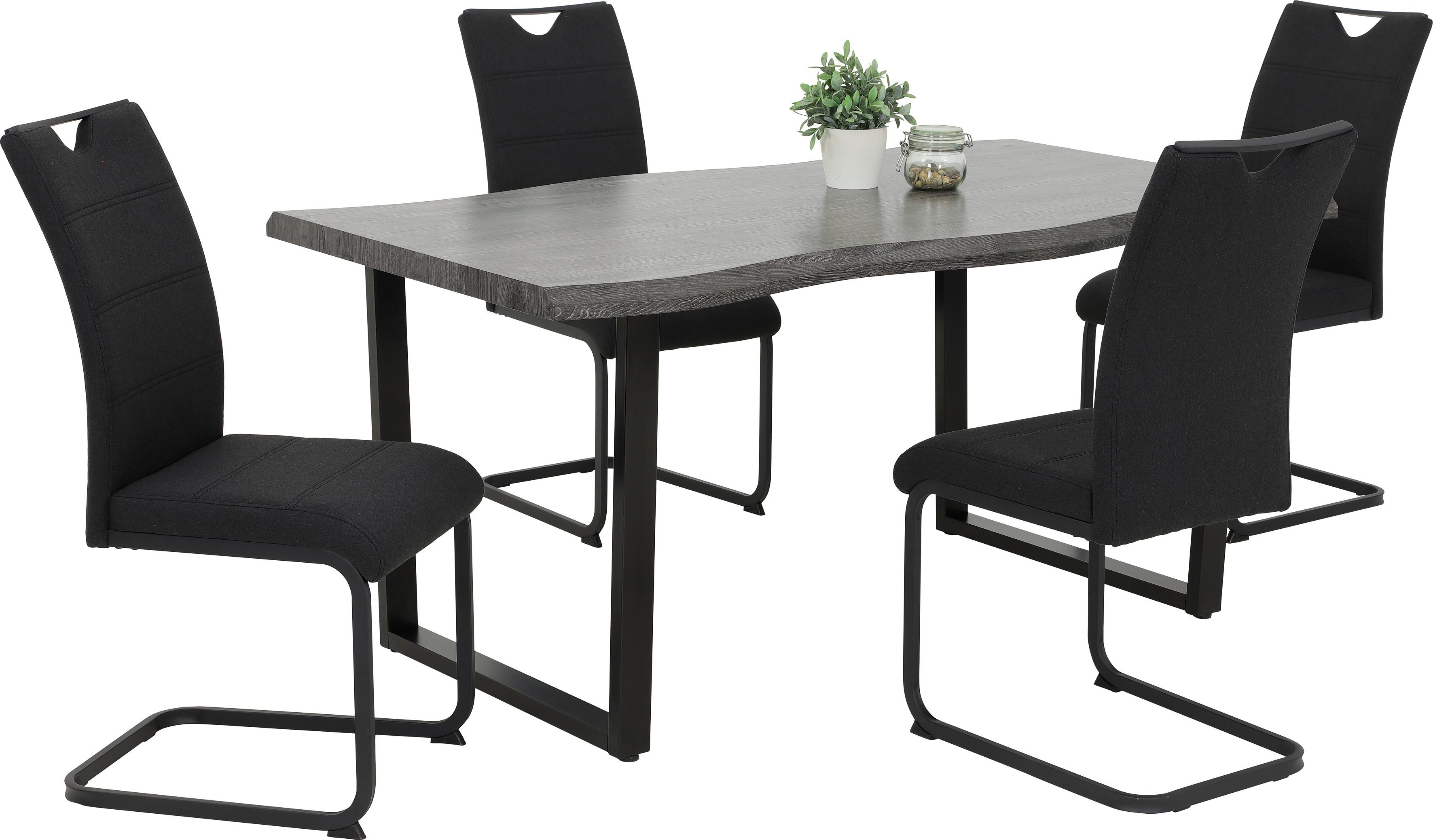 HELA Vrijdragende stoel MARS eetkamerstoel BESTSELLER duurzame & robuuste bekleding, 120 kg draagvermogen, set van 2 en 4 (set)
