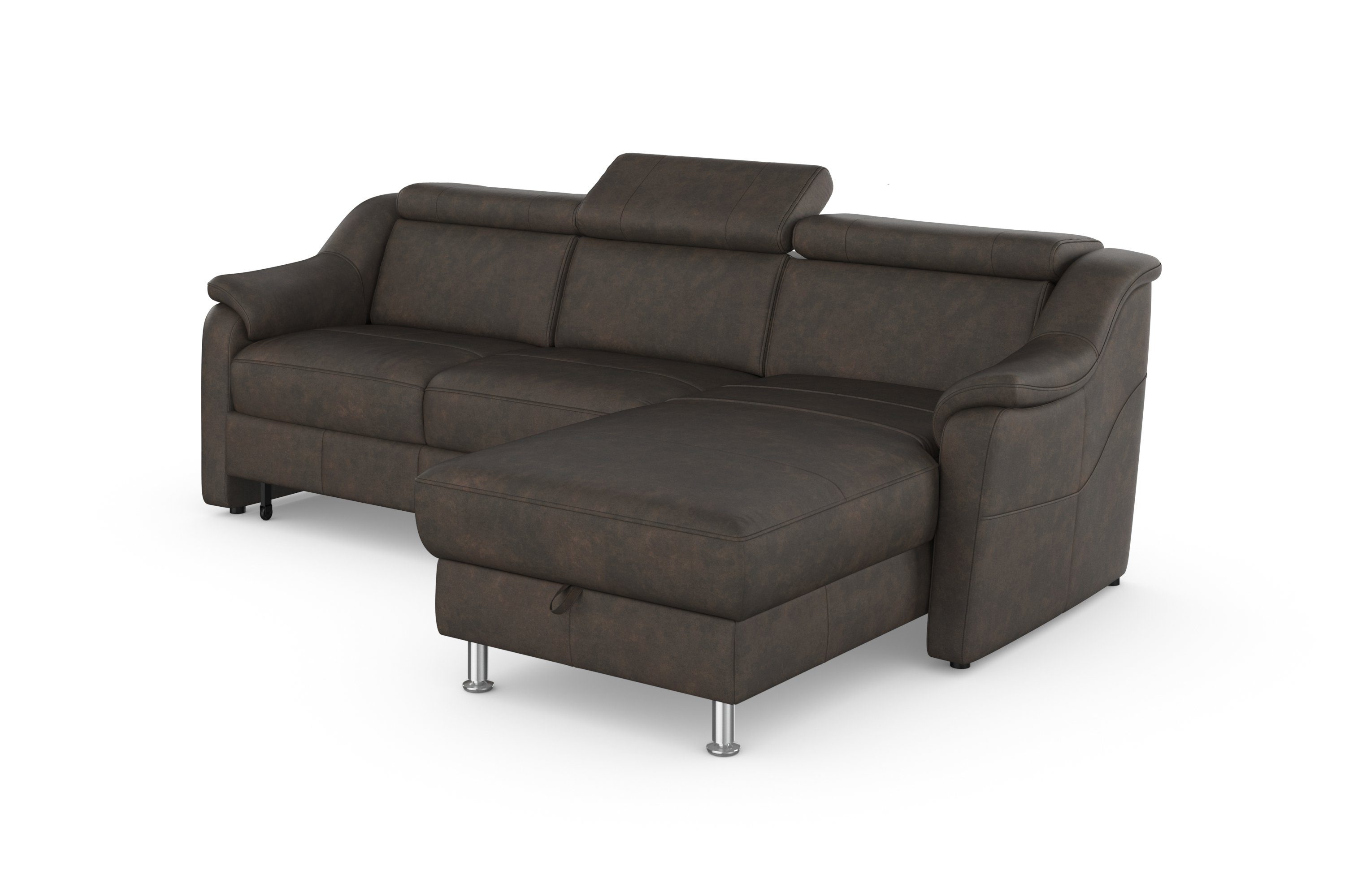 sit&more Hoekbank Freetown L-vorm met verstelbare hoofdsteun en comfortabele binnenvering