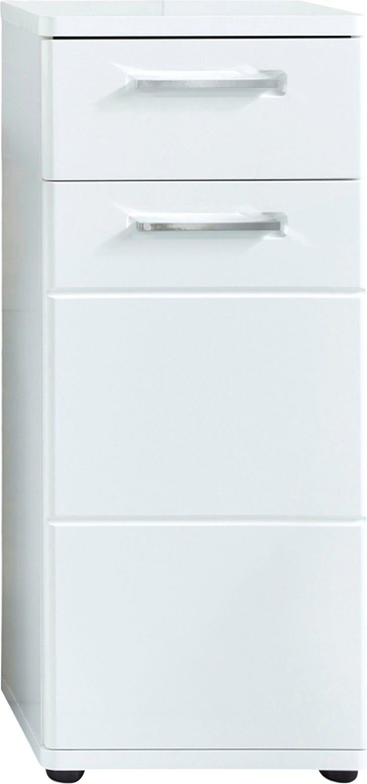 welltime Onderkast Mora Badkommode in wit met lade en 2 vakken - (B/D/H) 37/34/87 cm