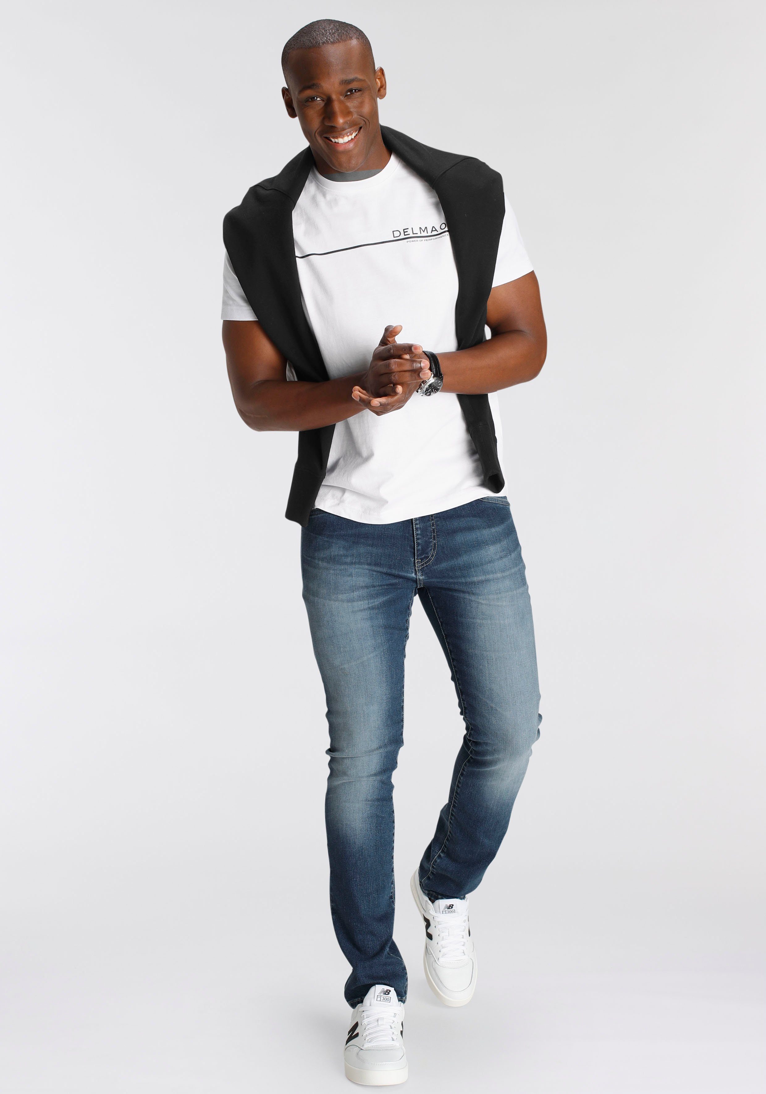 DELMAO Sweatshirt Langarm, regular fit, effen, basic-stijl