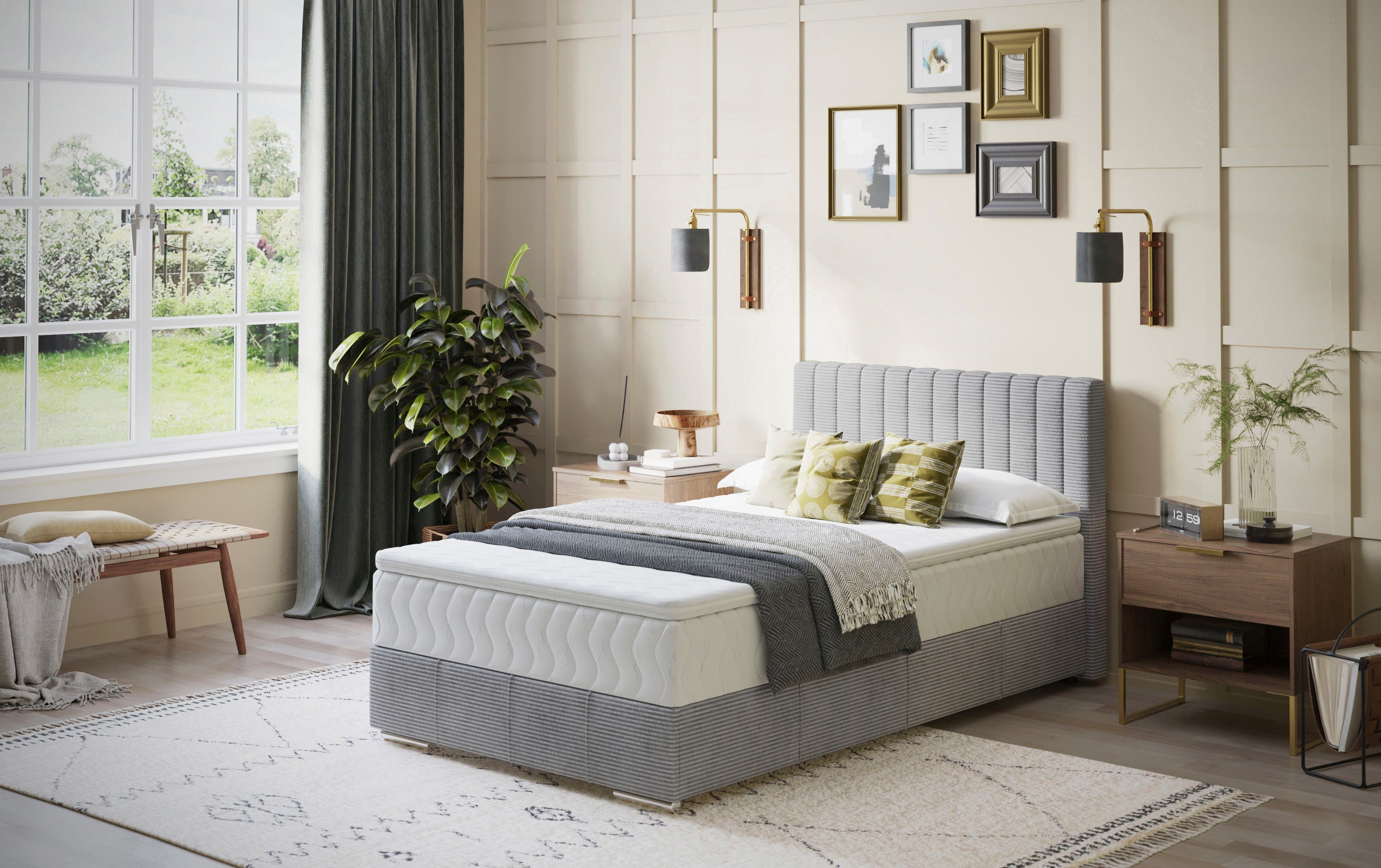 INOSIGN Boxspring Thor met bedbodem, incl. matras, topverkoper Topmatras en sierkussen, in verschillende hardheden beschikbaar