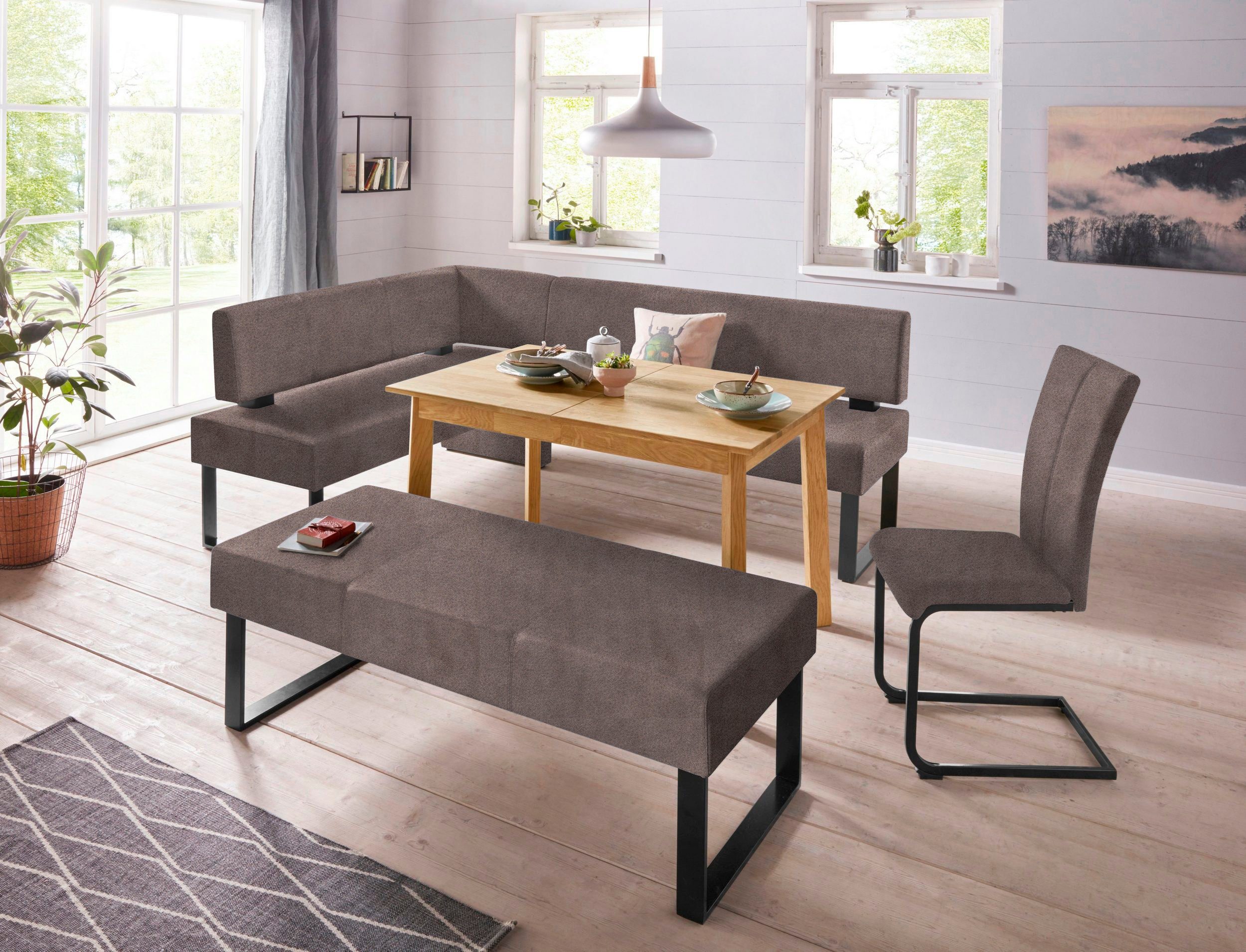 Home affaire Zitbank Oliver Breedte 140 cm, met metalen frame
