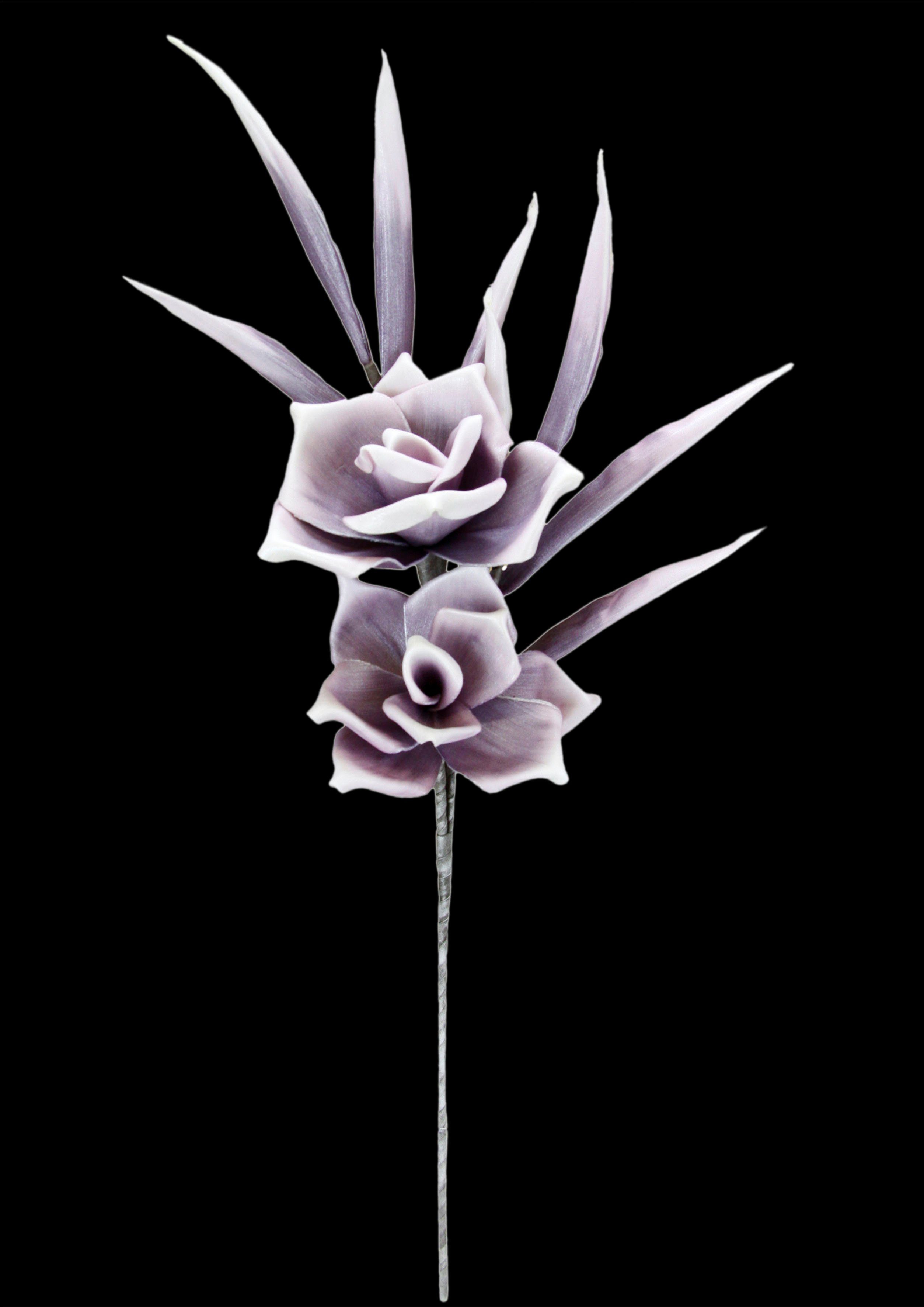 I.GE.A. Kunstbloem Softschuim-rose (2 stuks)