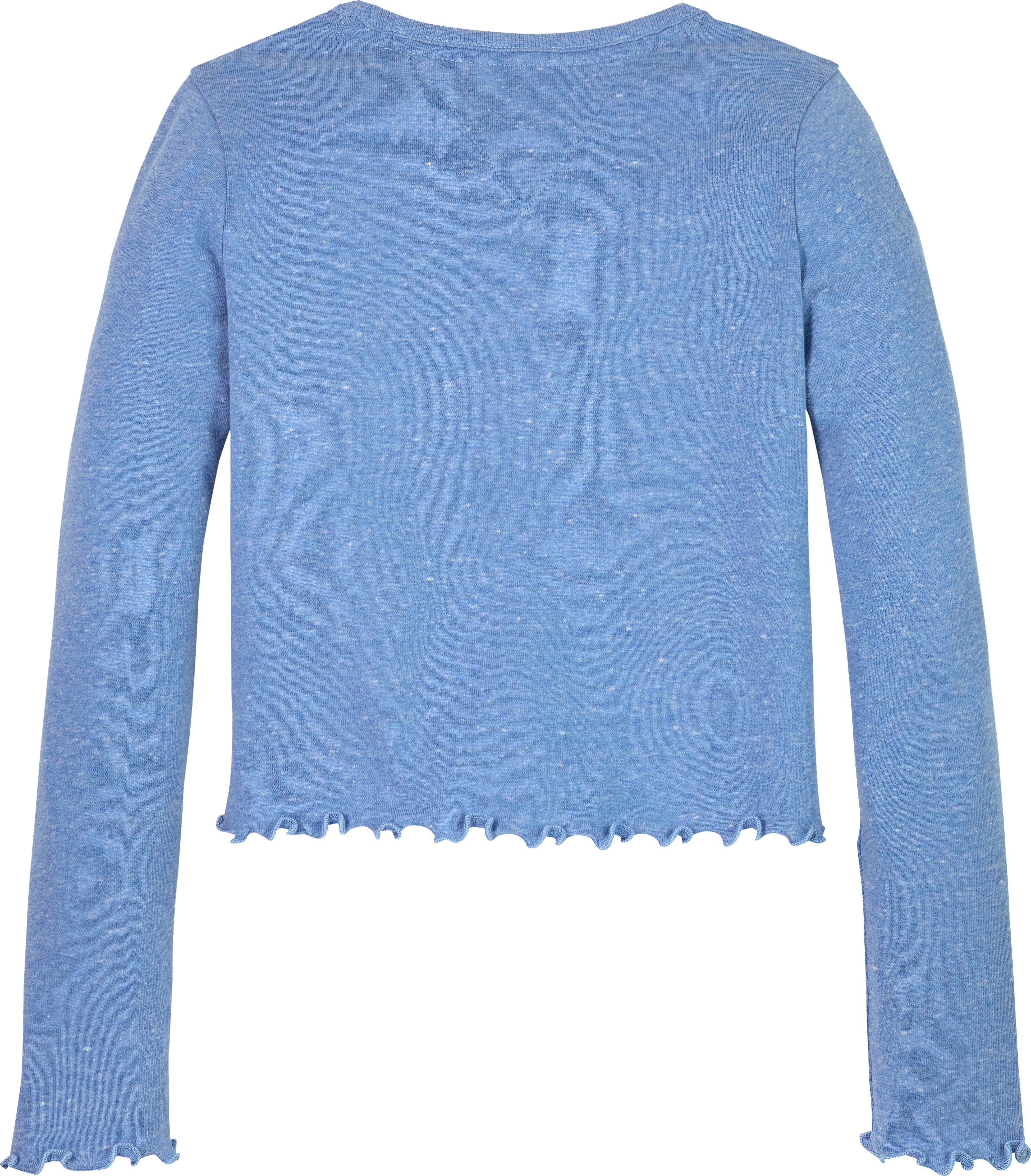 Tommy Hilfiger Shirt met lange mouwen SLUB KNIT TOP LS met golvende zoom