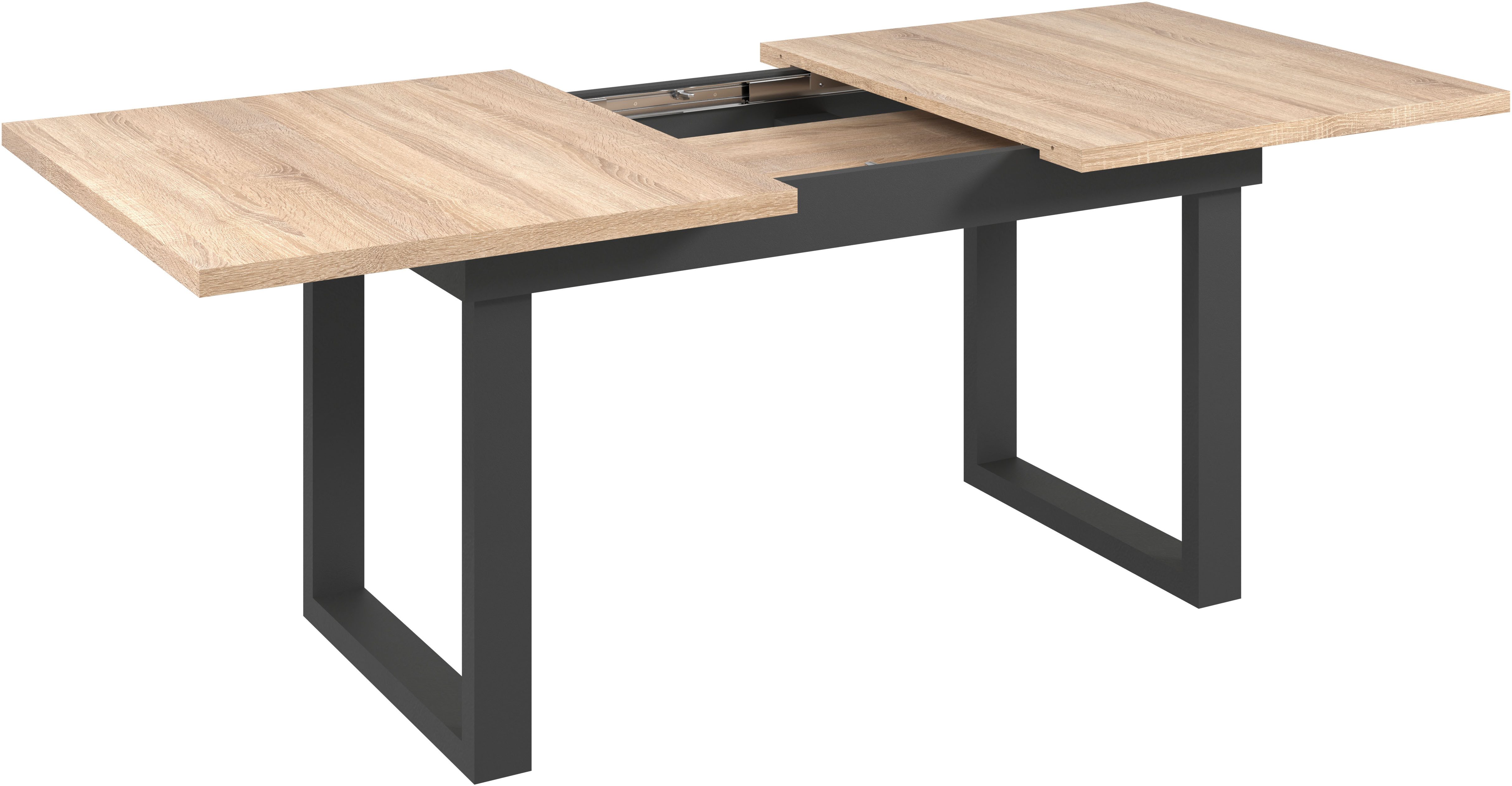 INOSIGN Eettafel Valencia Synchro-uitvoering, metalen runners, uitschuifbaar tot 200 cm