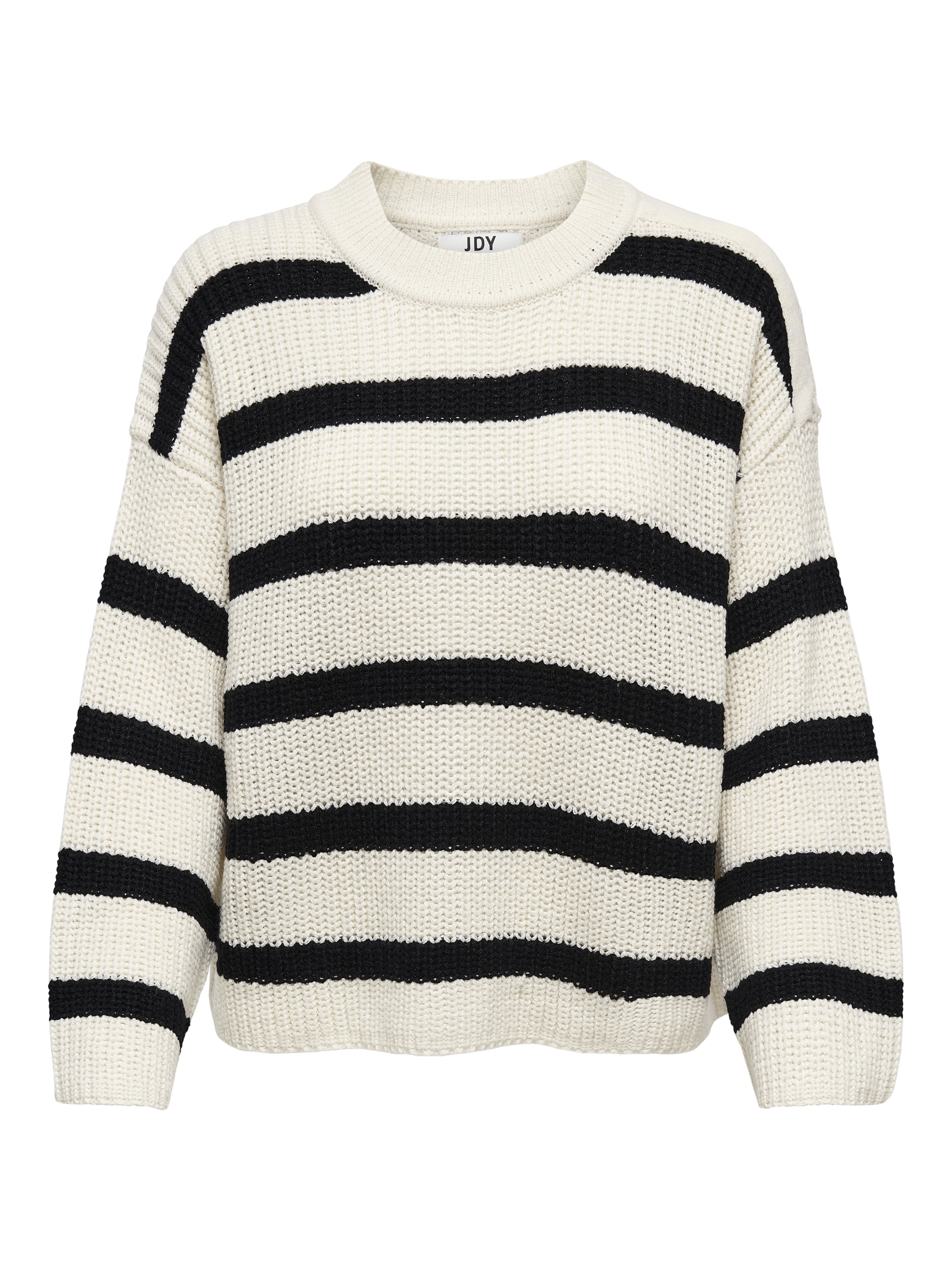 JDY Gebreide trui JDYJUSTY L/S STRIPE PULLOVER KNT NOOS