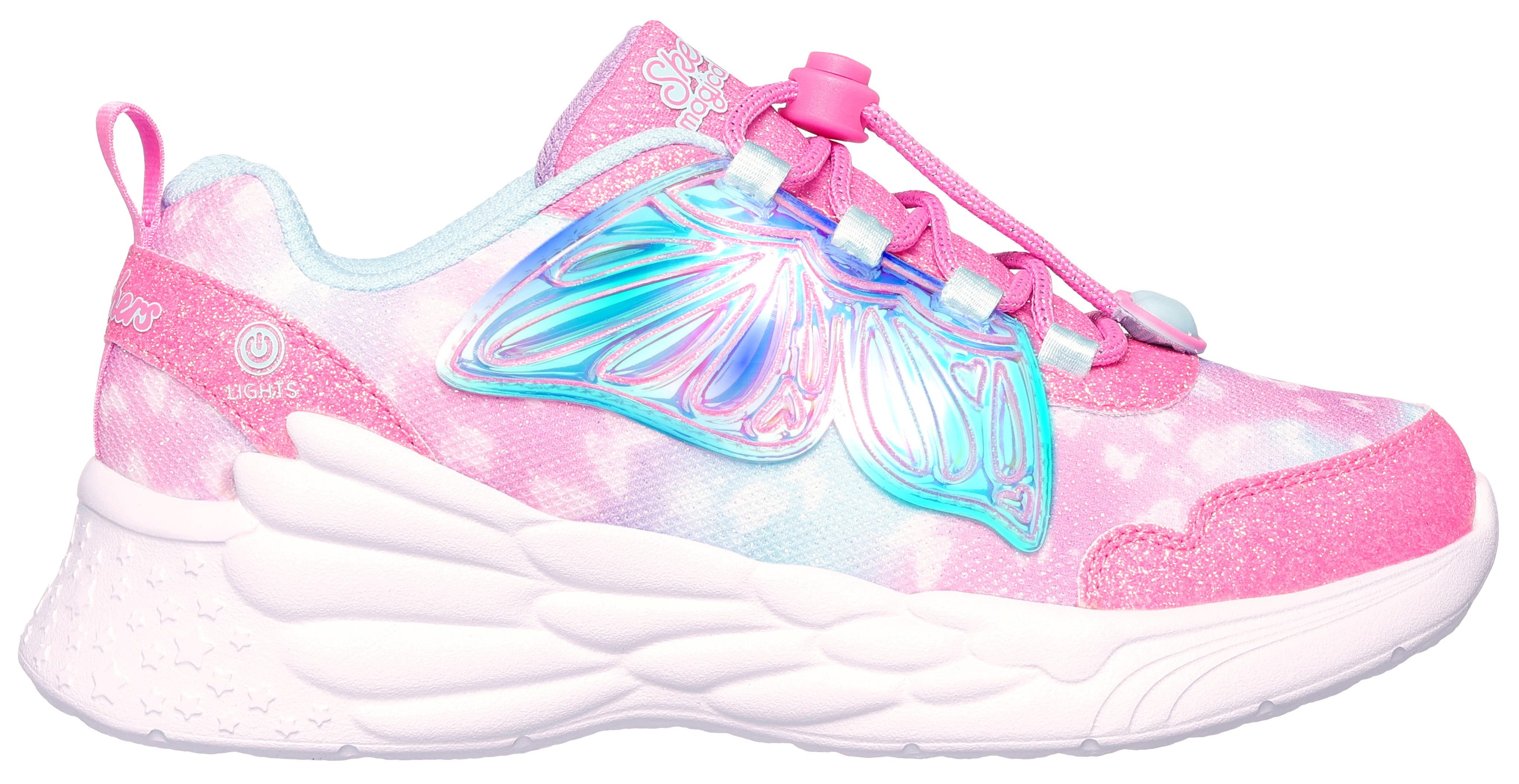 Skechers Sneakers DREAM RACER Instapschoen, slip-on sneaker met kleurrijk motief
